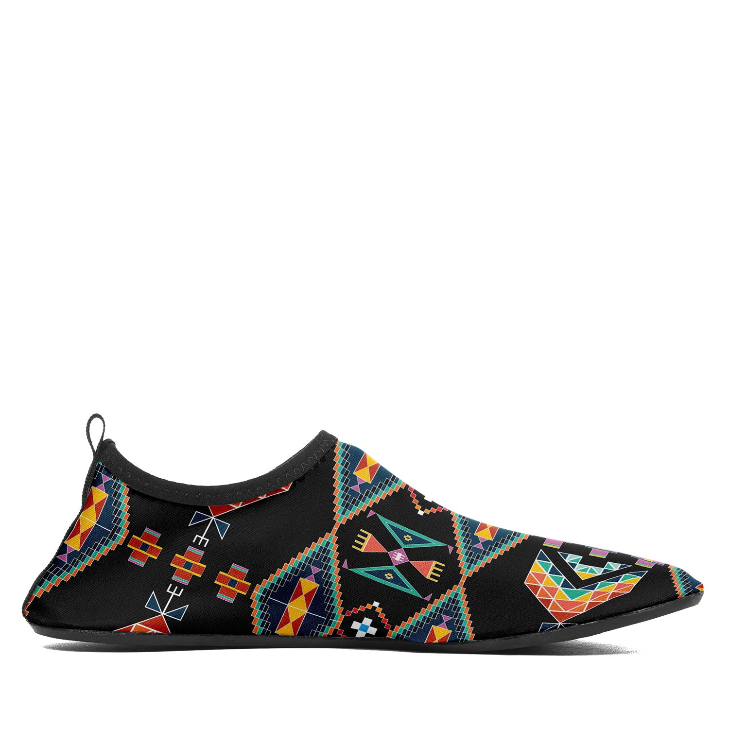 Travois Tipi Black Kid's Sockamoccs Slip On Shoes