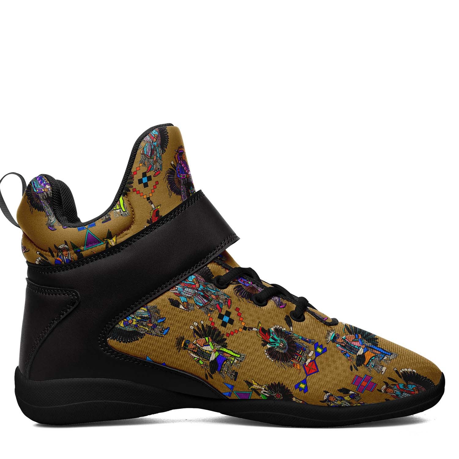 Men's Tradish Dancers Earth Ipottaa Basketball / Sport High Top Shoes - Black Sole