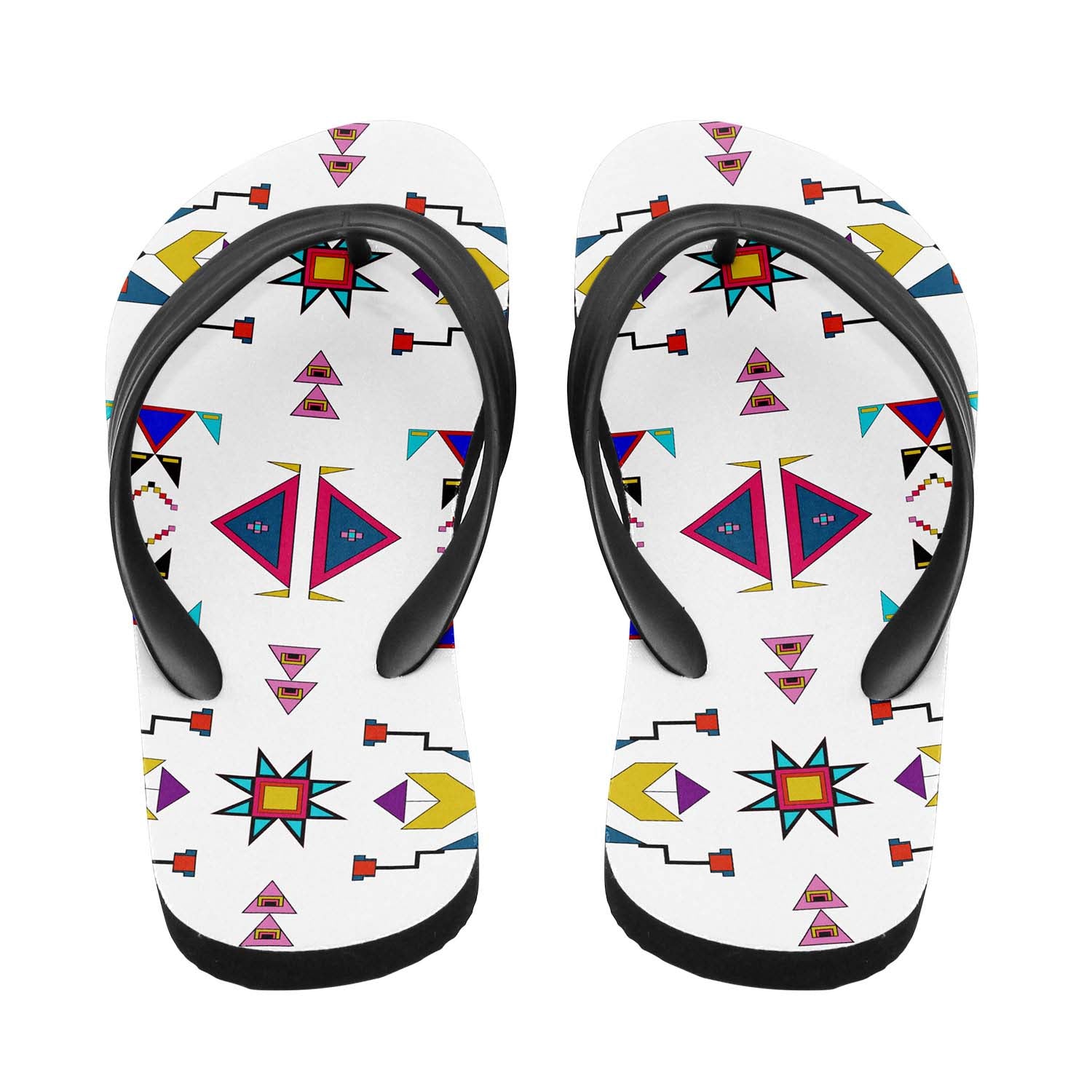 Enemy Territory White Flip Flops