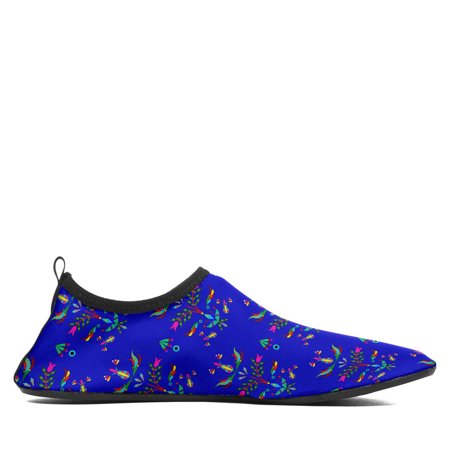 Dakota Damask Blue Kid's Sockamoccs Slip On Shoes