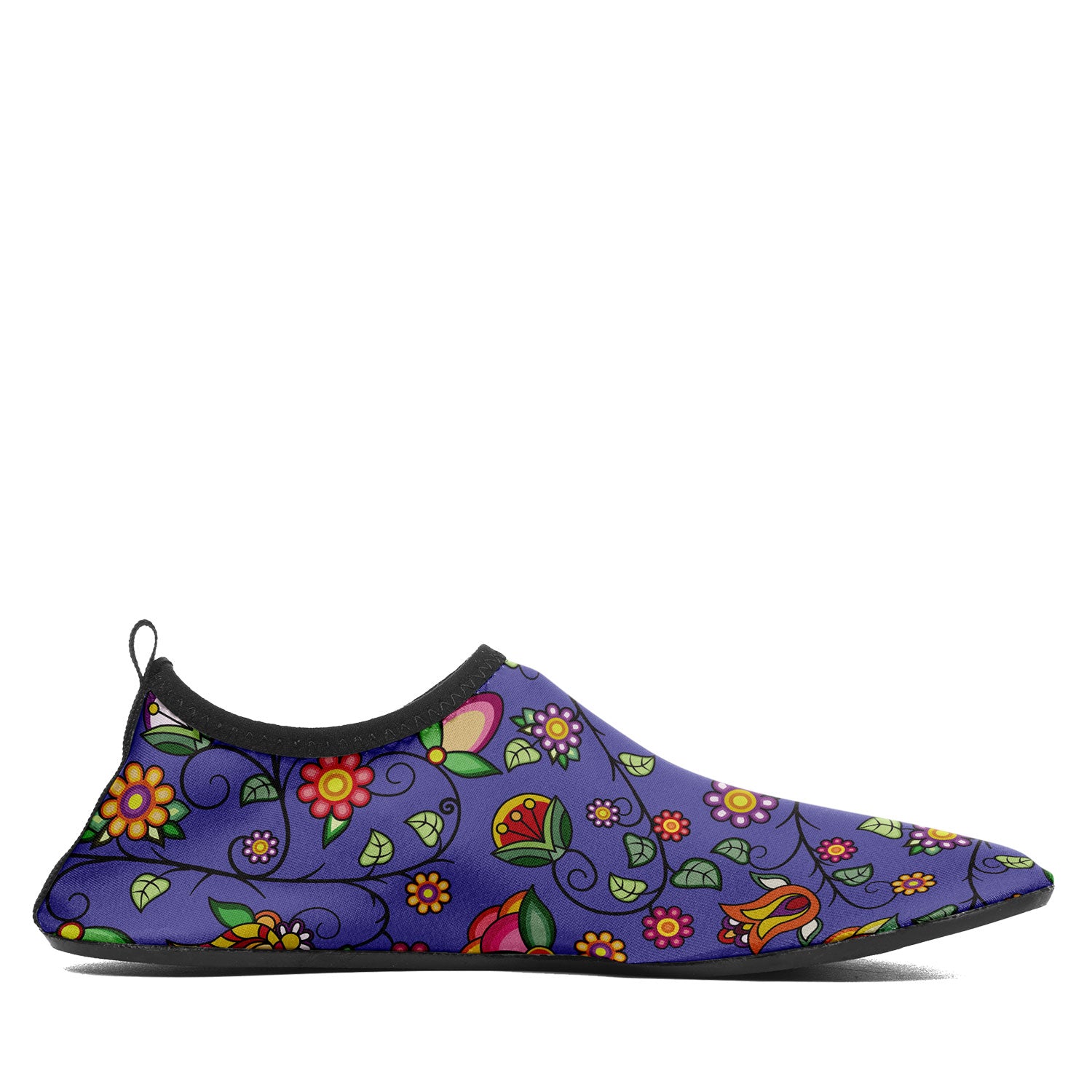 Heartbeat Petals Blue Kid's Sockamoccs Slip On Shoes