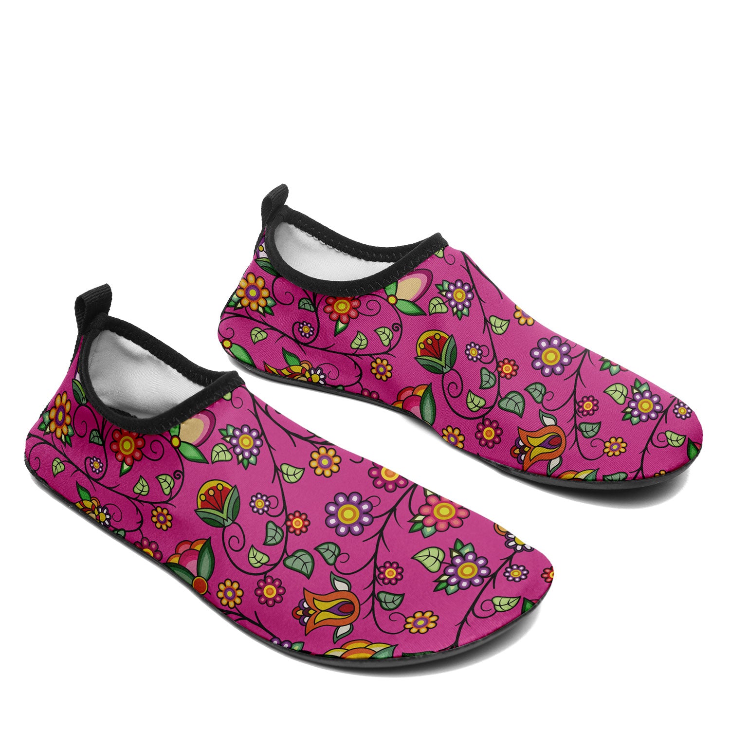 Heartbeat Petals Pink Kid's Sockamoccs Slip On Shoes