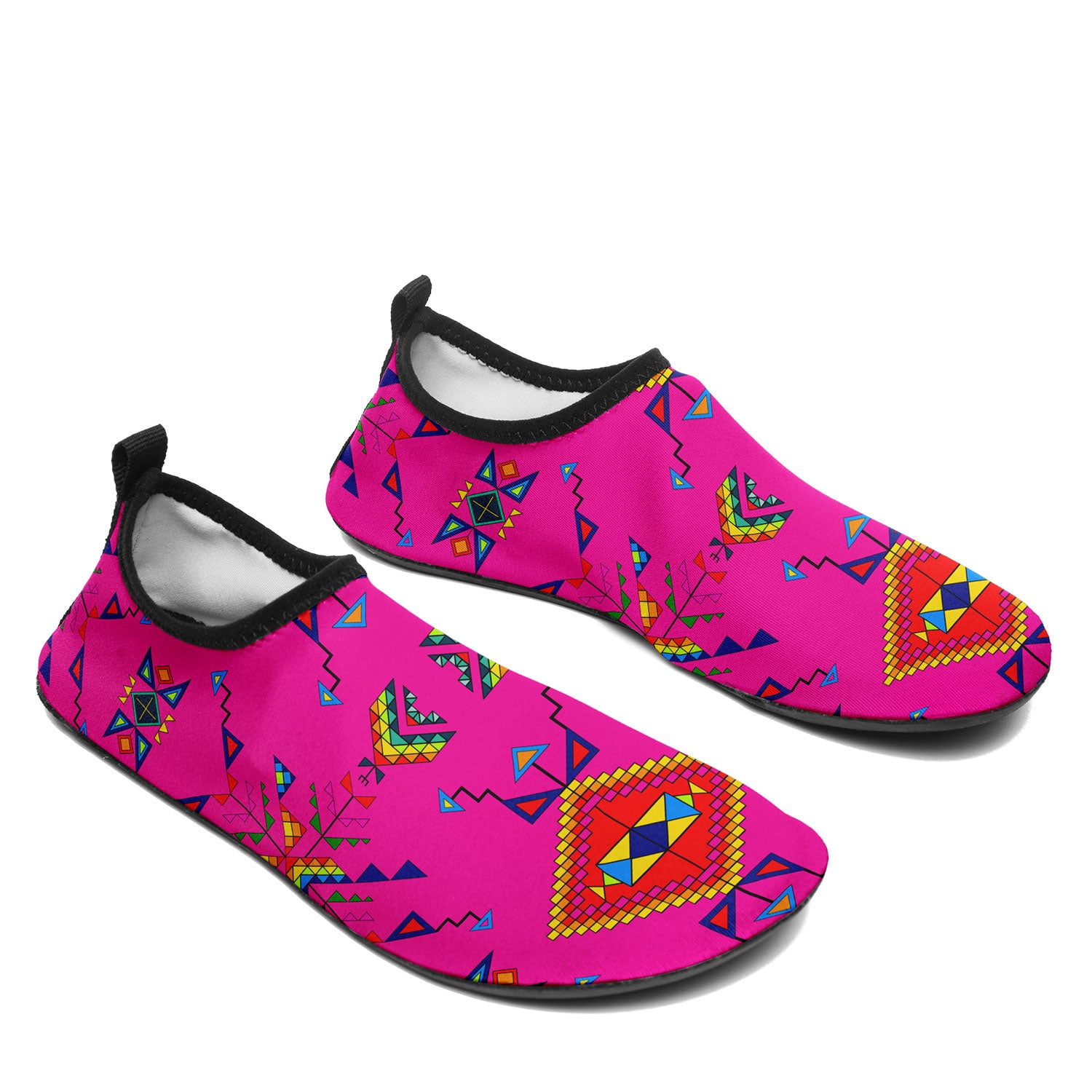 Buffalo Jump Pink Kid's Sockamoccs Slip On Shoes