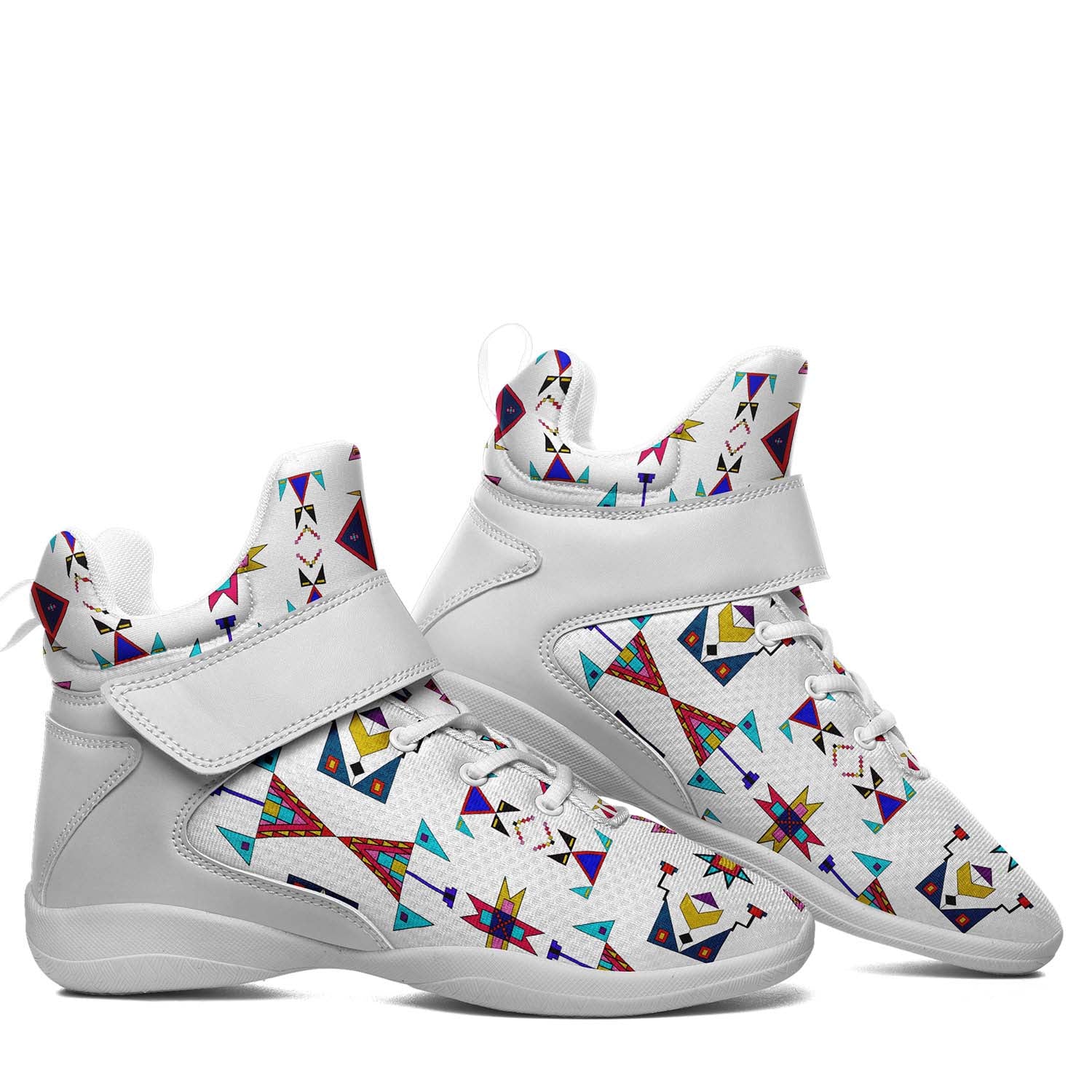 Enemy Territory White Ipottaa Basketball / Sport High Top Shoes - White Sole