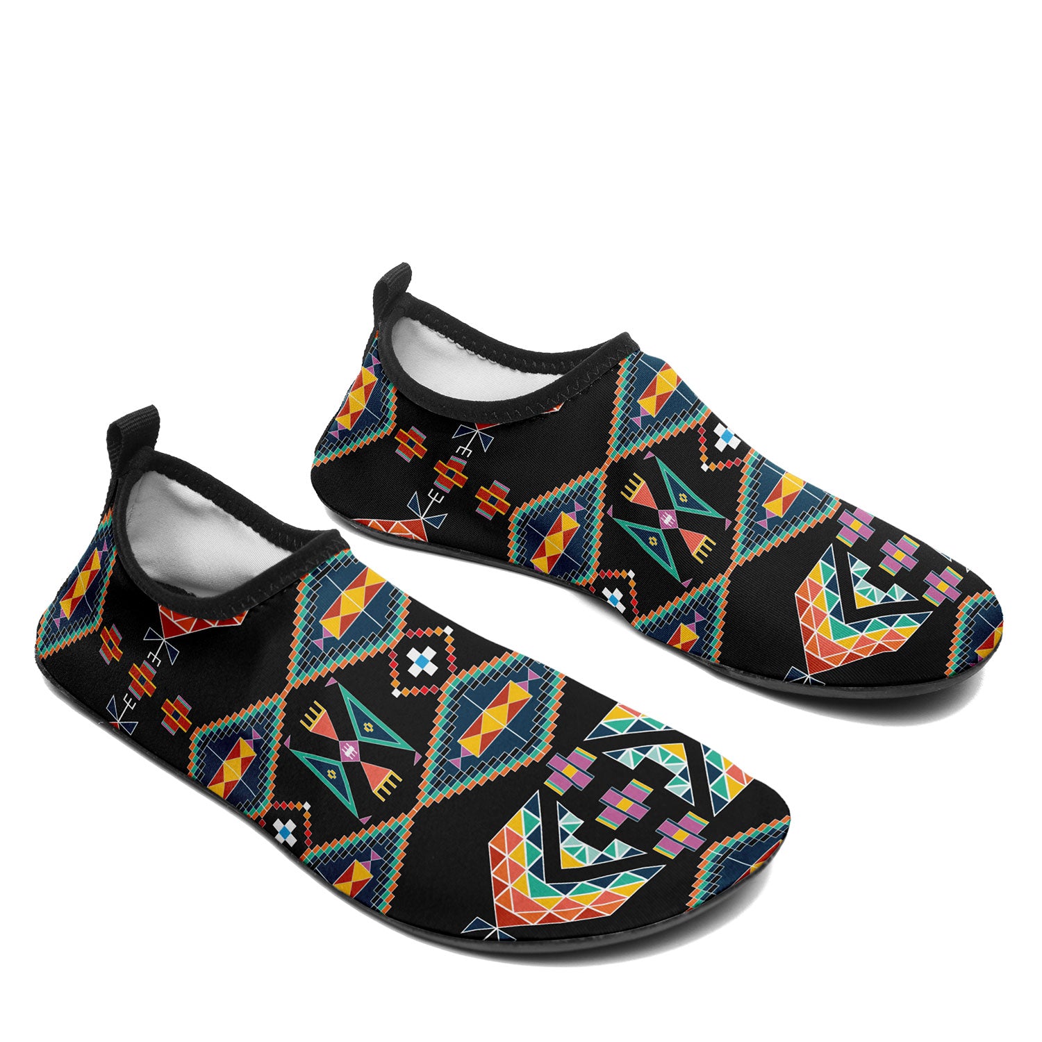 Travois Tipi Black Kid's Sockamoccs Slip On Shoes