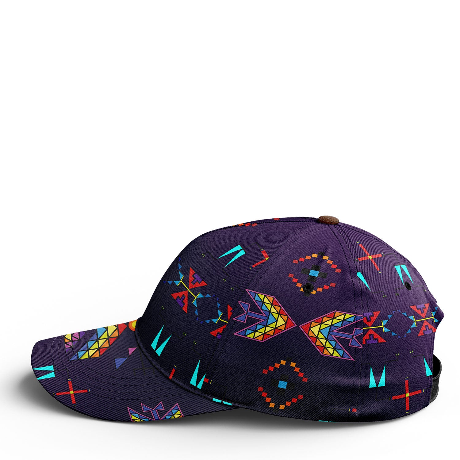 Rainy Chief Rainbow Dark Purple Snapback Hat