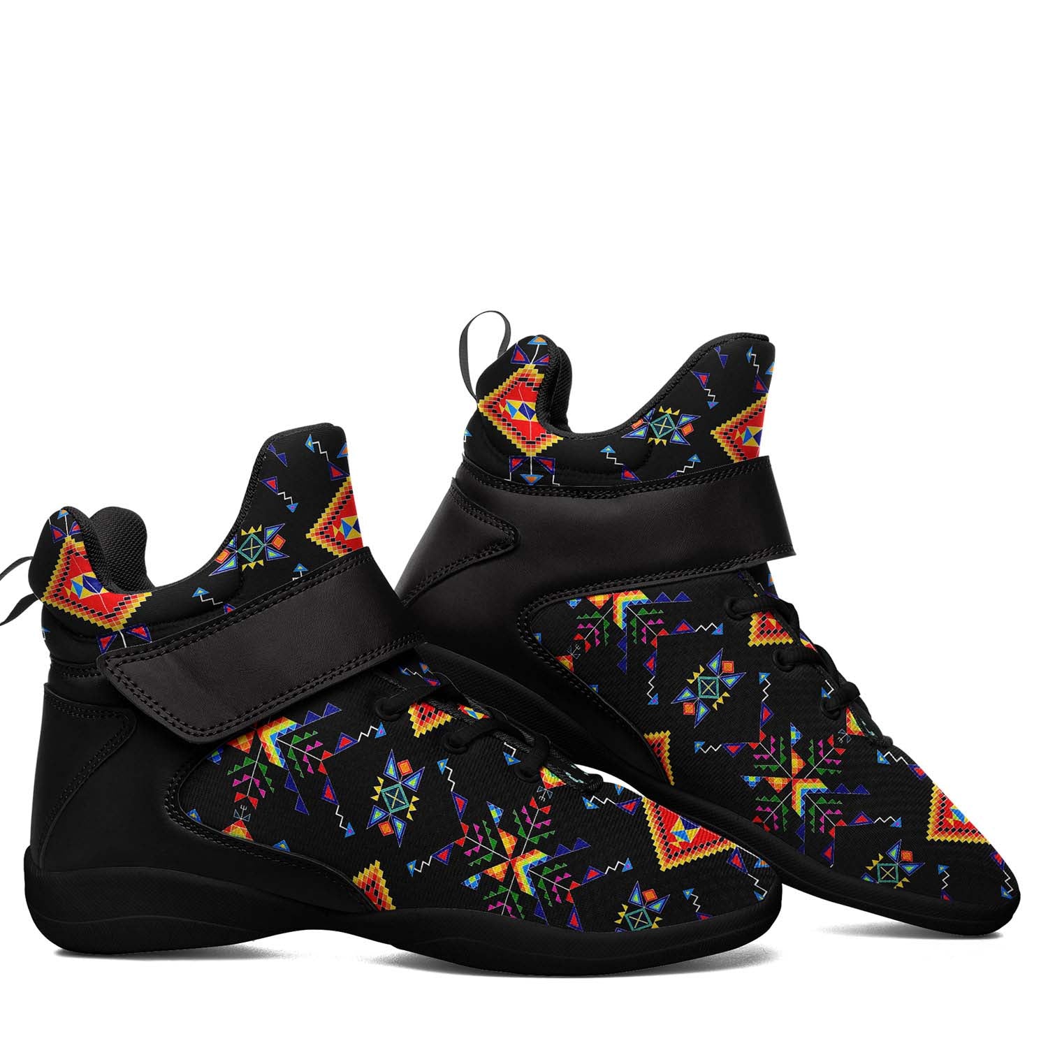 Buffalo Jump Black Ipottaa Basketball / Sport High Top Shoes - Black Sole