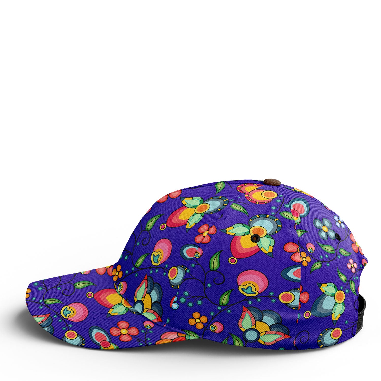 Floral Bounty Blue Snapback Hat