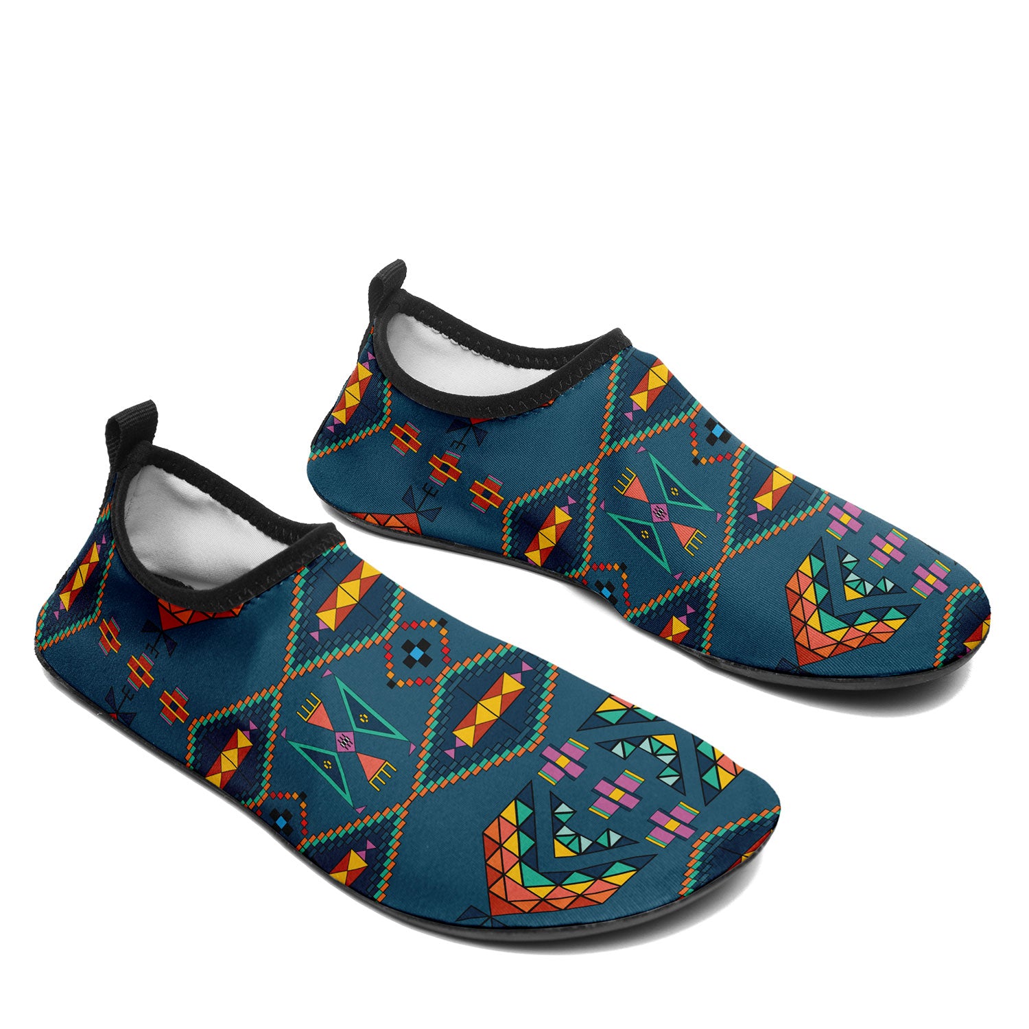 Travois Tipi Deep Lake Kid's Sockamoccs Slip On Shoes