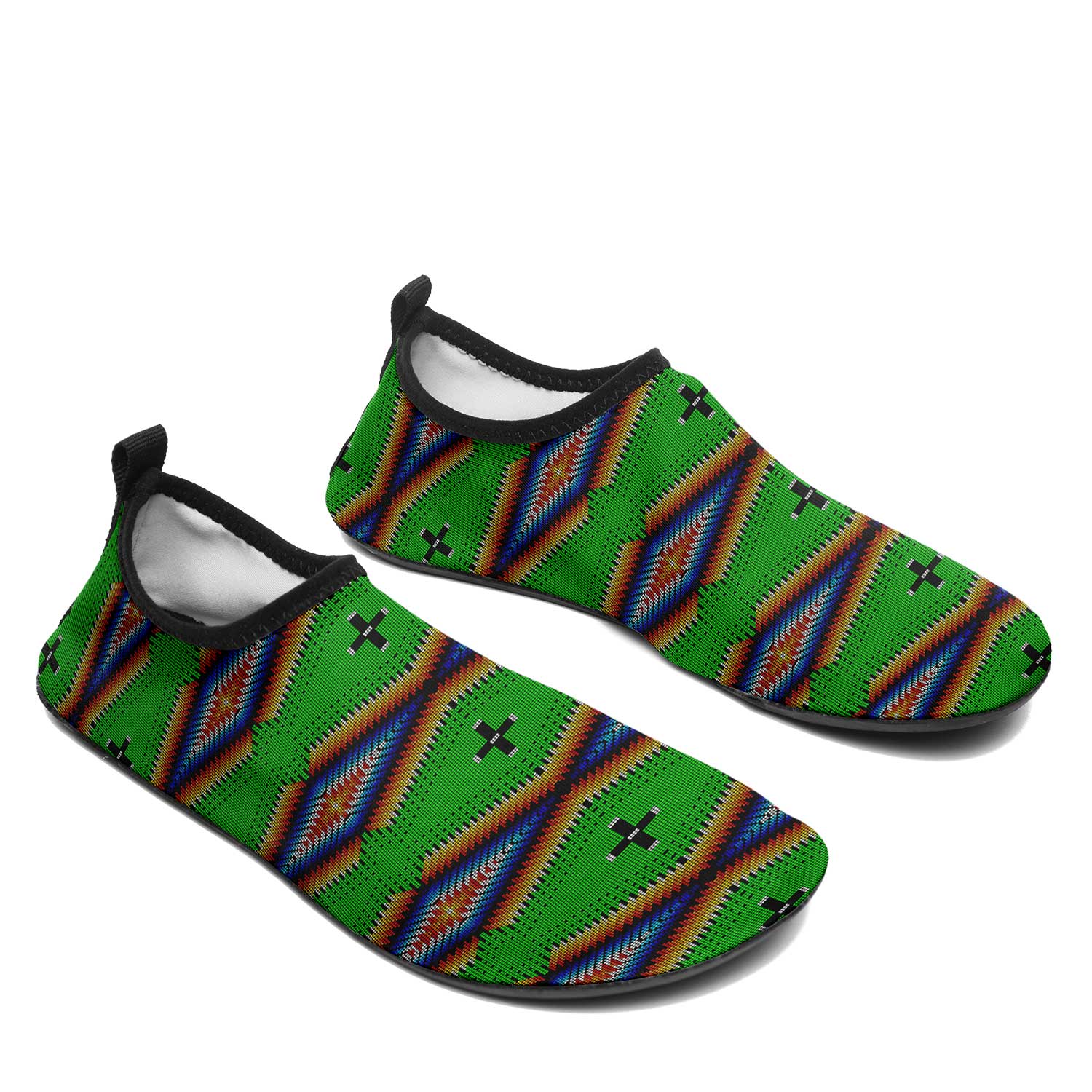 Diamond in the Bluff Lime Kid's Sockamoccs Slip On Shoes