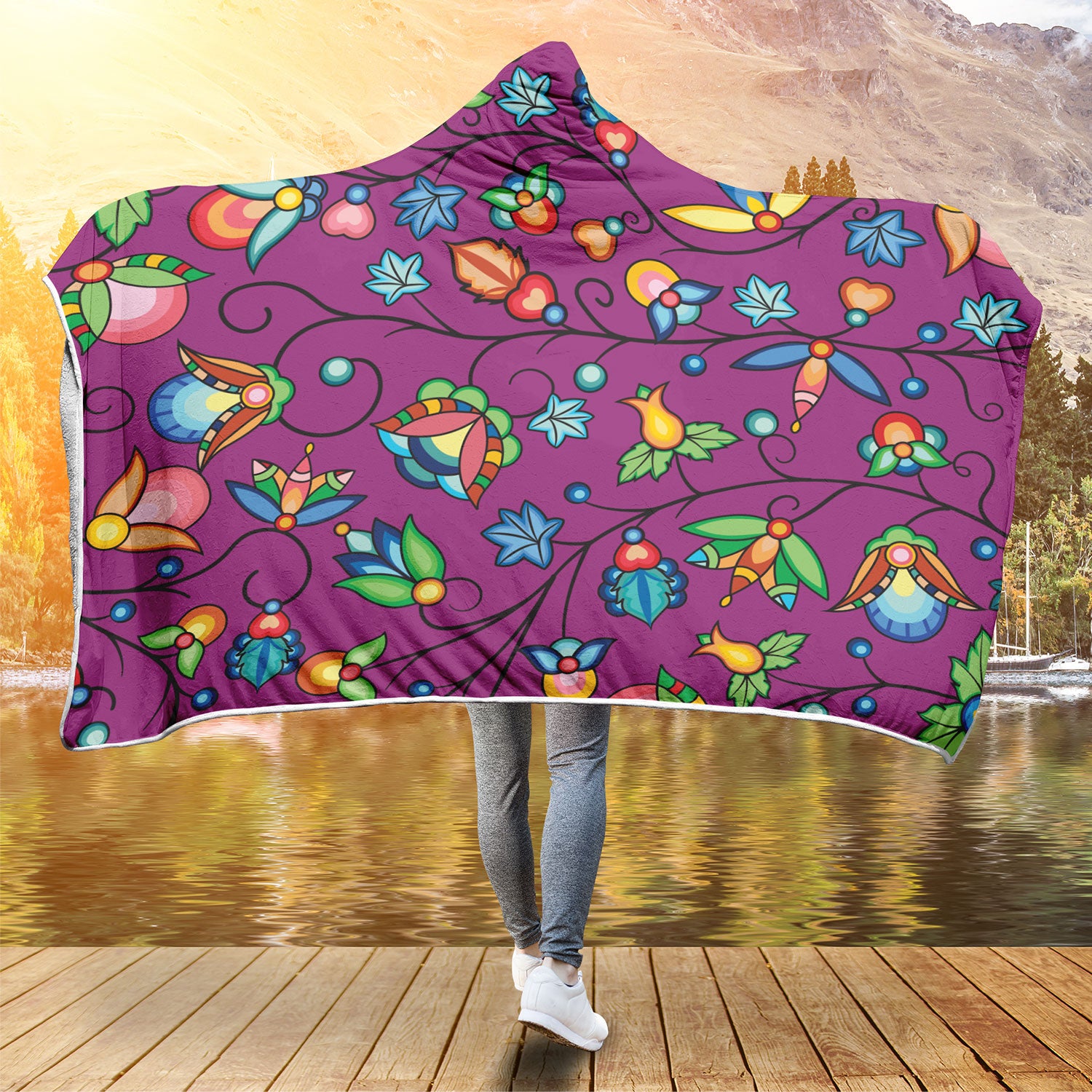 Prairie Plains Spirit Berry Soup Hooded Blanket