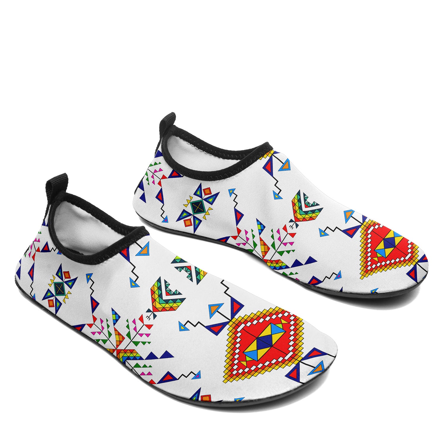 Buffalo Jump White Kid's Sockamoccs Slip On Shoes