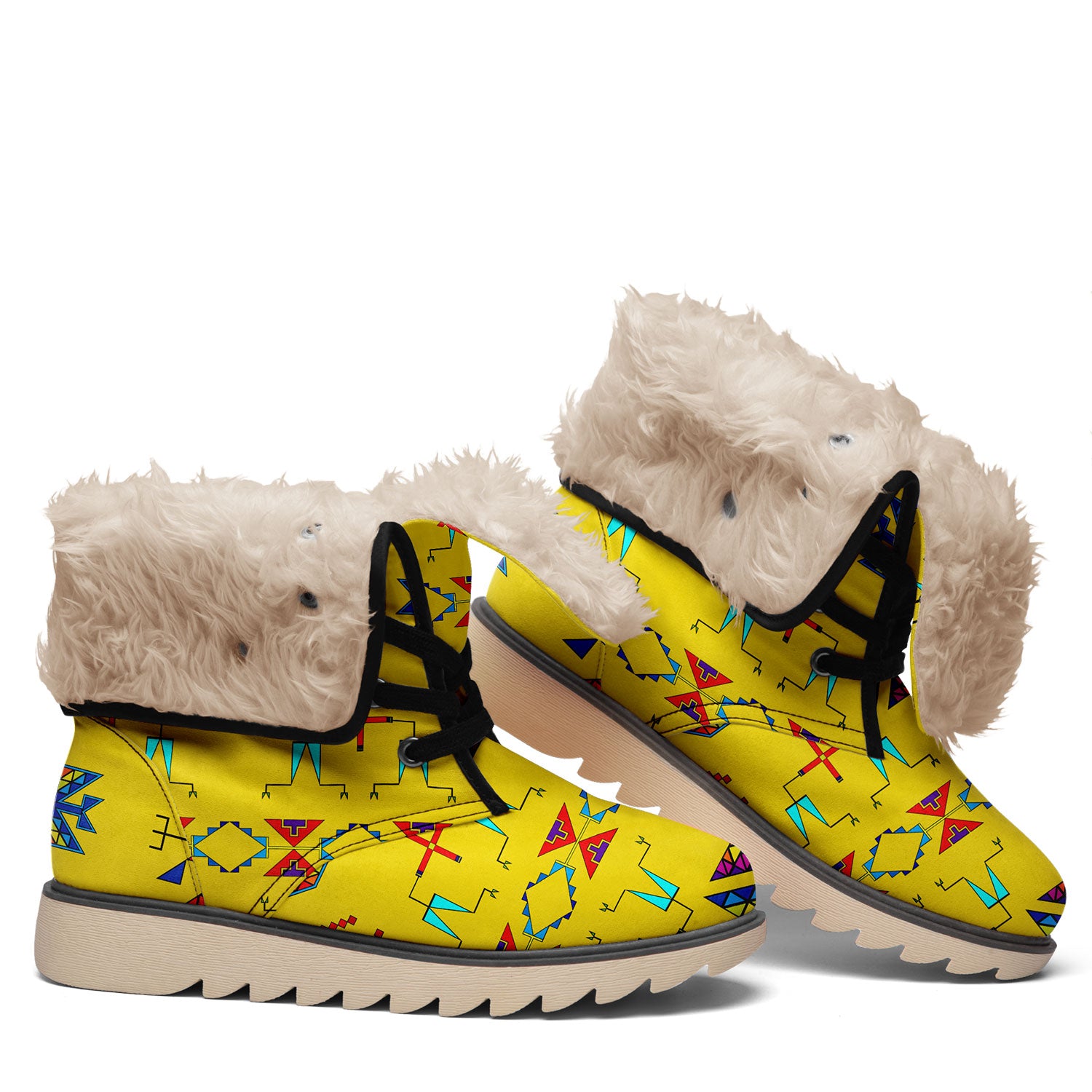 Rainy Chief Rainbow Yellow Polar Winter Boots