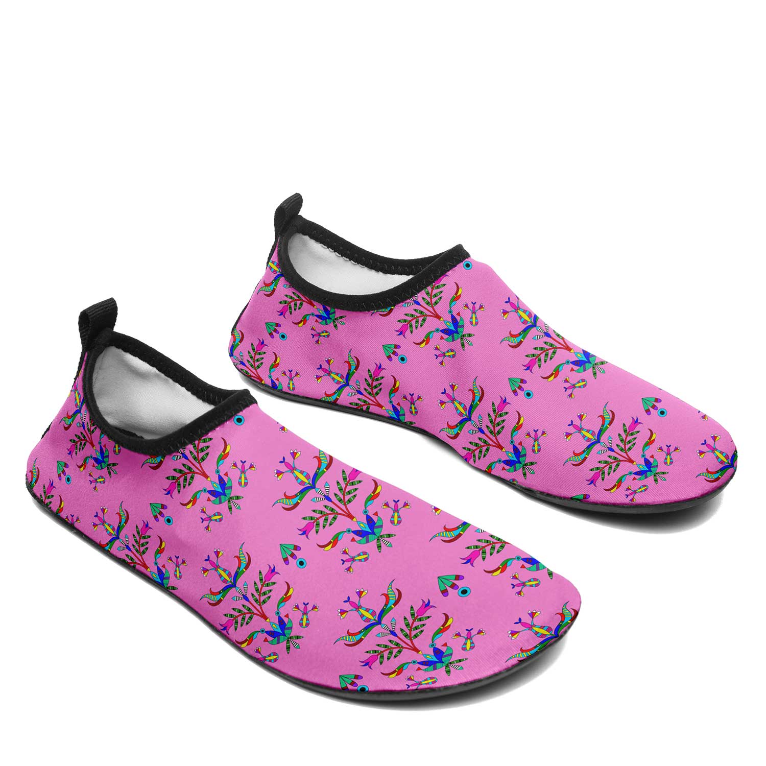 Dakota Damask Cheyenne Pink Kid's Sockamoccs Slip On Shoes