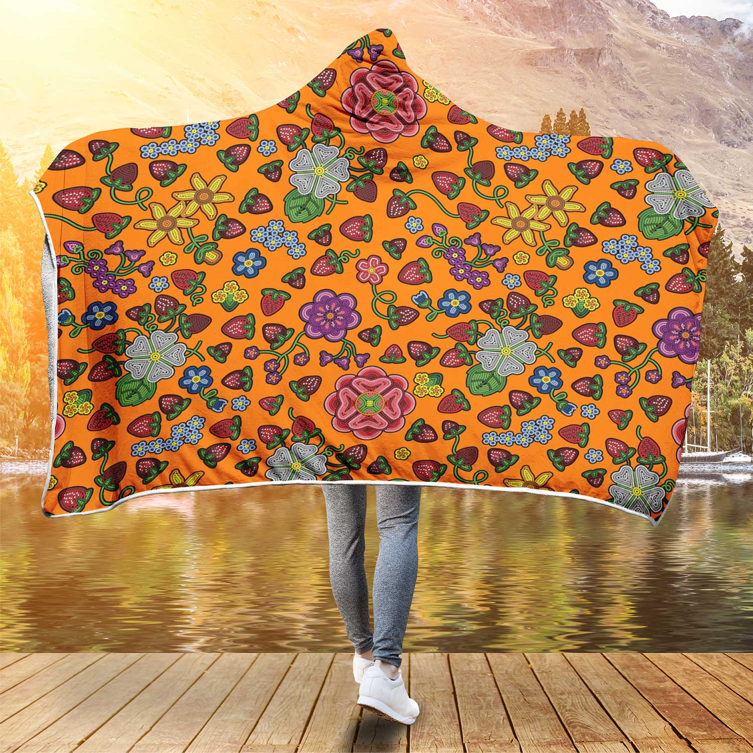 Berry Pop Carrot Hooded Blanket