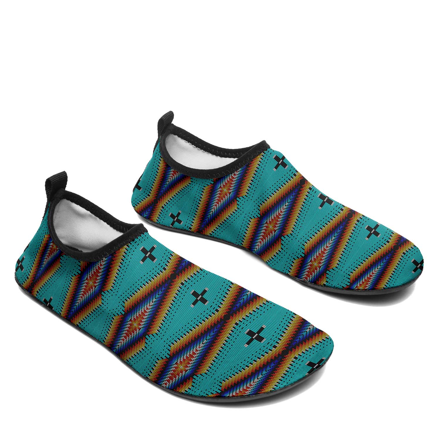 Diamond in the Bluff Turquoise Kid's Sockamoccs Slip On Shoes