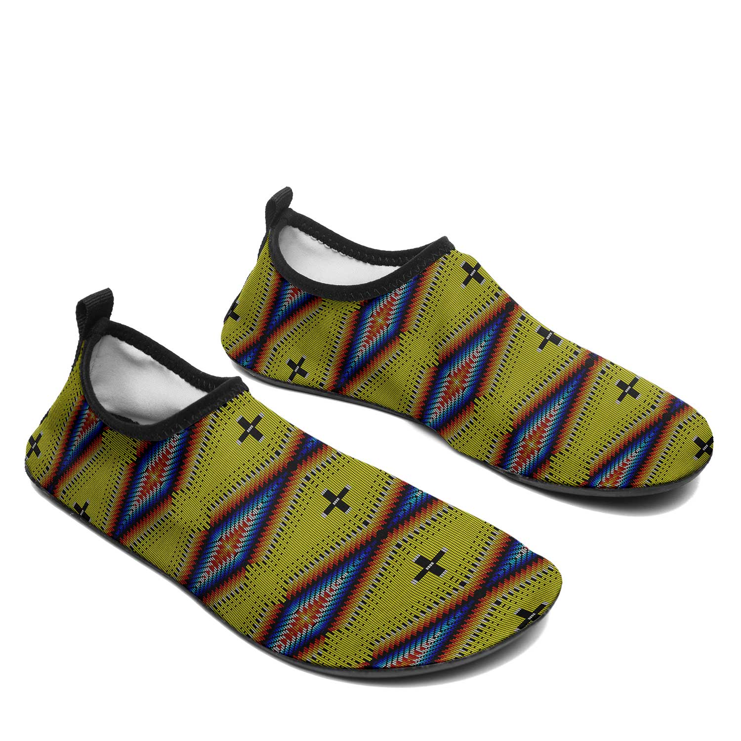 Diamond in the Bluff Yellow Kid's Sockamoccs Slip On Shoes