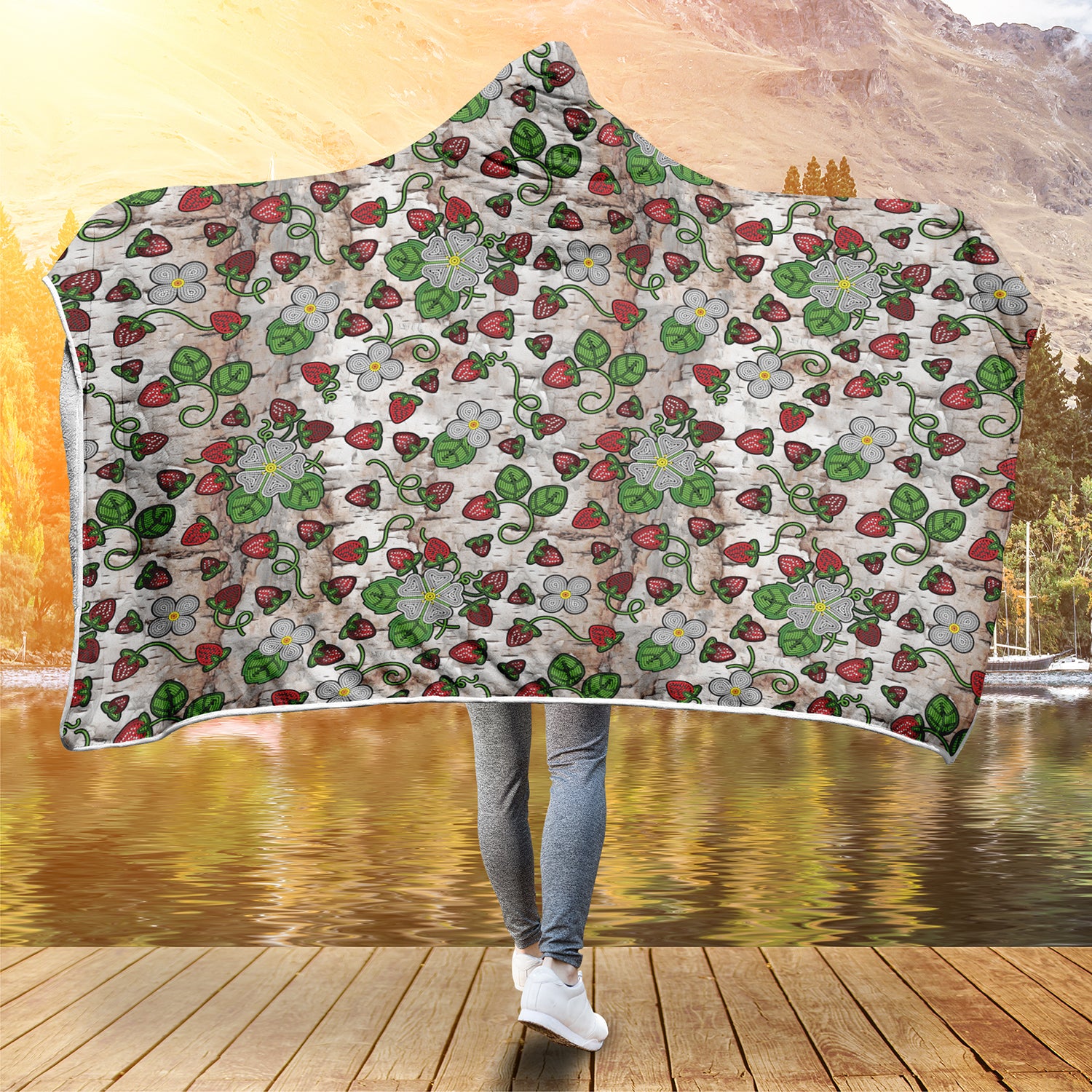 Strawberry Dreams BR Bark Hooded Blanket