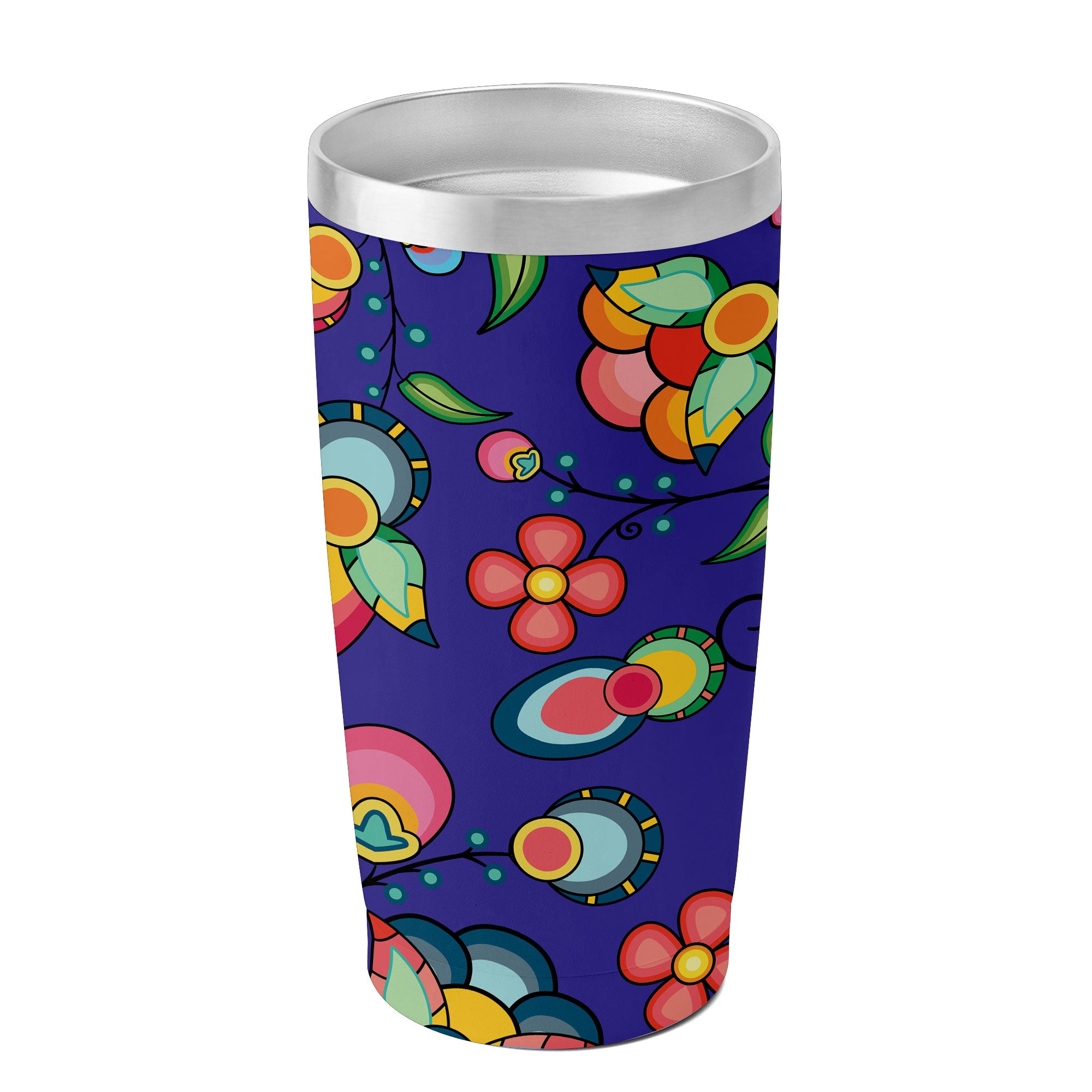 Floral Bounty Blue 15OZ Tumbler