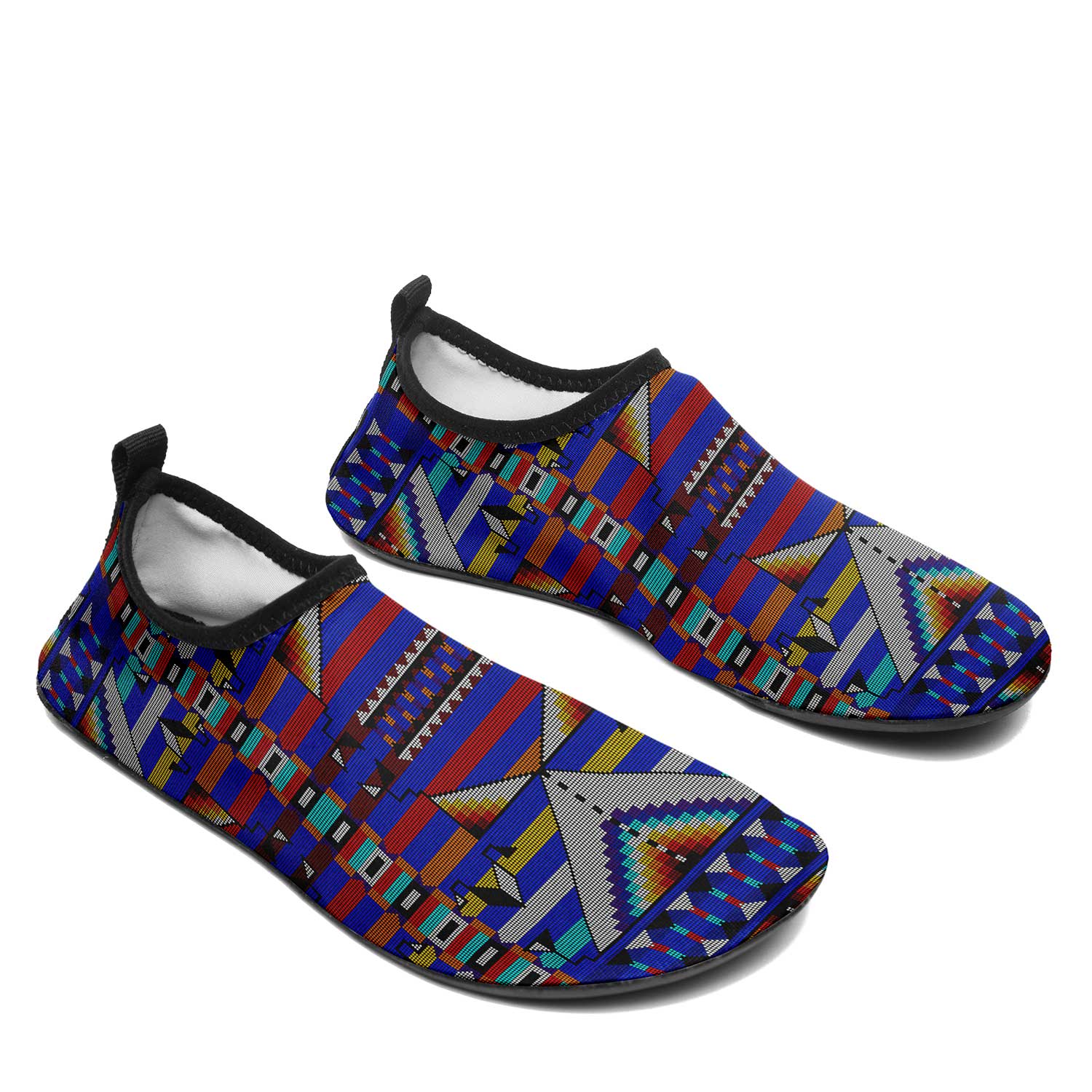 Medicine Blessing Blue Kid's Sockamoccs Slip On Shoes