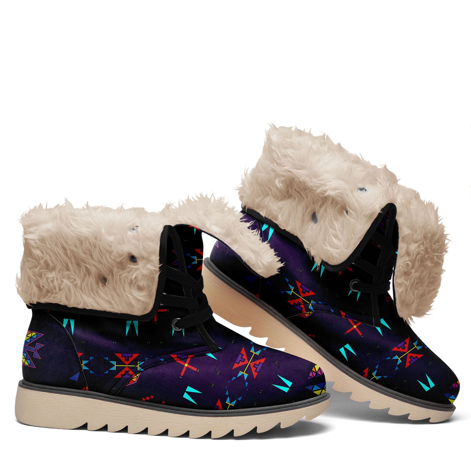 Rainy Chief Rainbow Dark Purple Polar Winter Boots