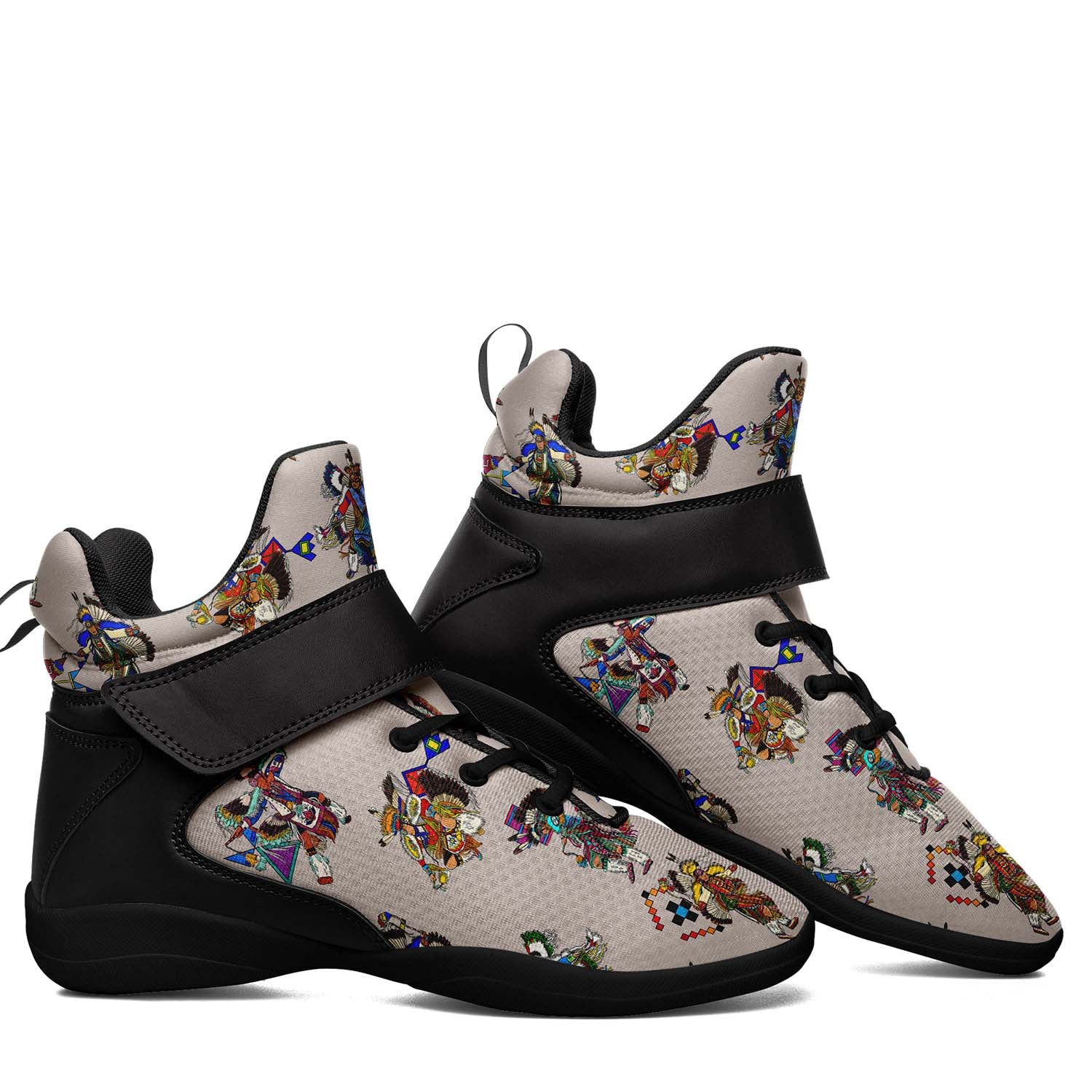 Men's Fancy Dancers Muslin Ipottaa Basketball / Sport High Top Shoes - White Sole