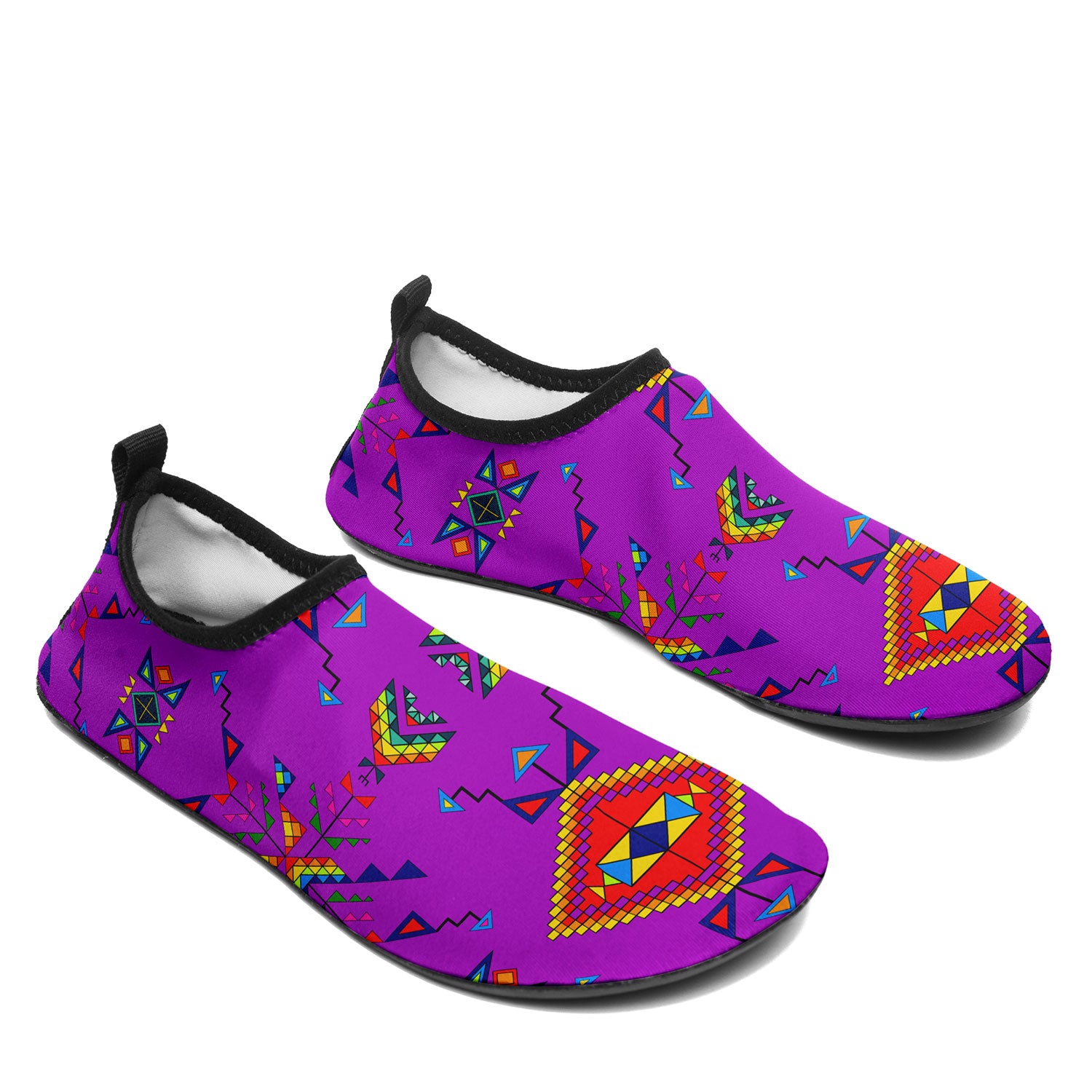 Buffalo Jump Purple Kid's Sockamoccs Slip On Shoes