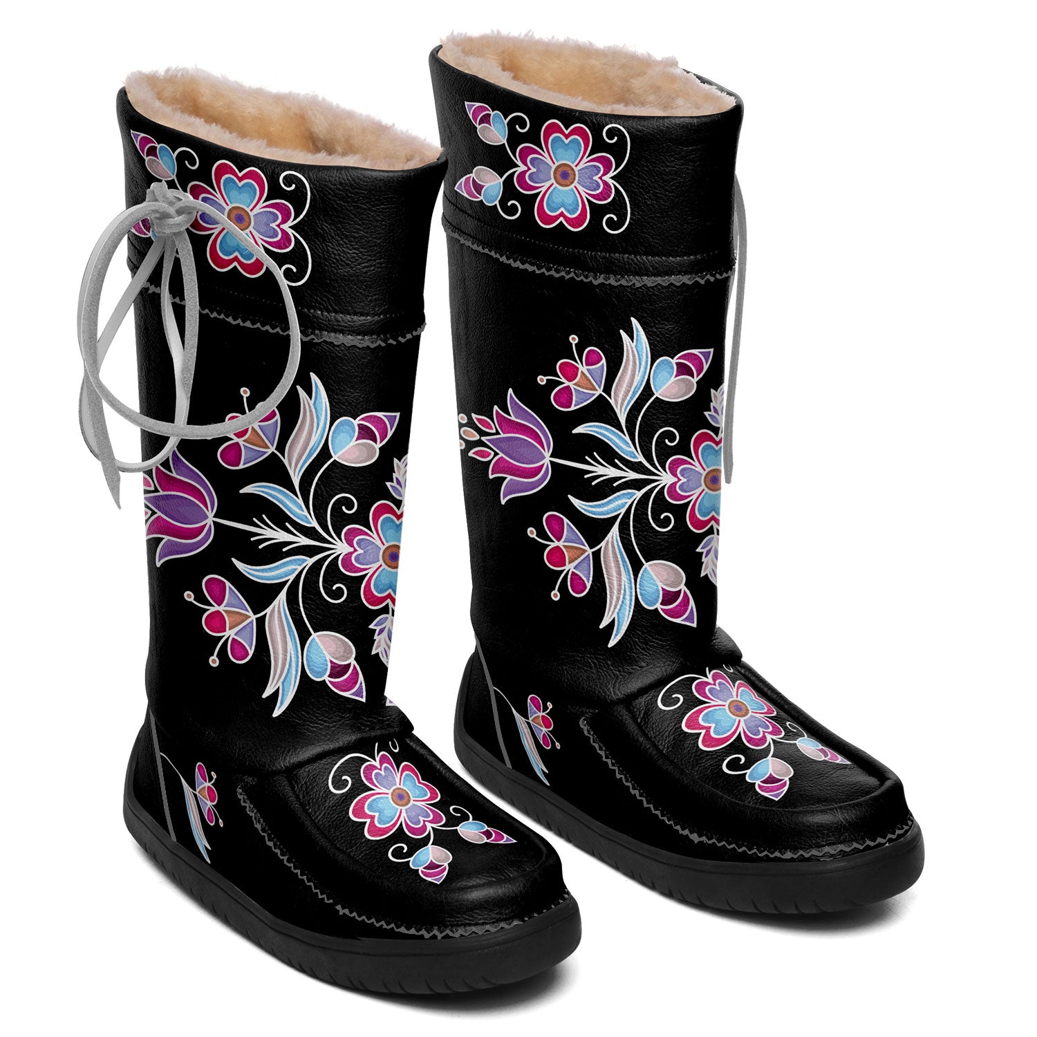 Snowdrop Serenade Black Real Leather MocLux