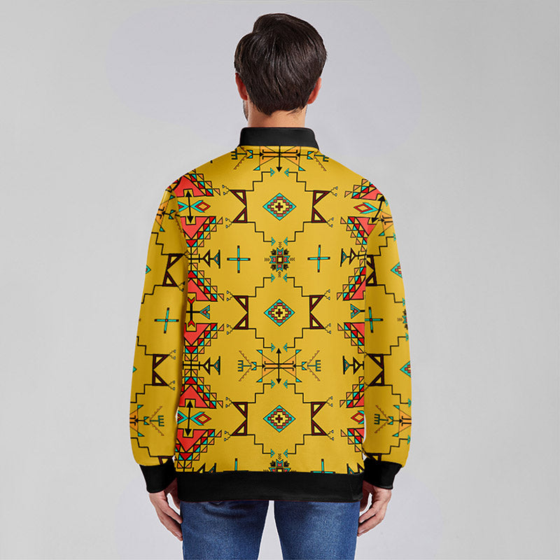 Thunder Flight Yellow Zippered Collared Lightweight Jacket