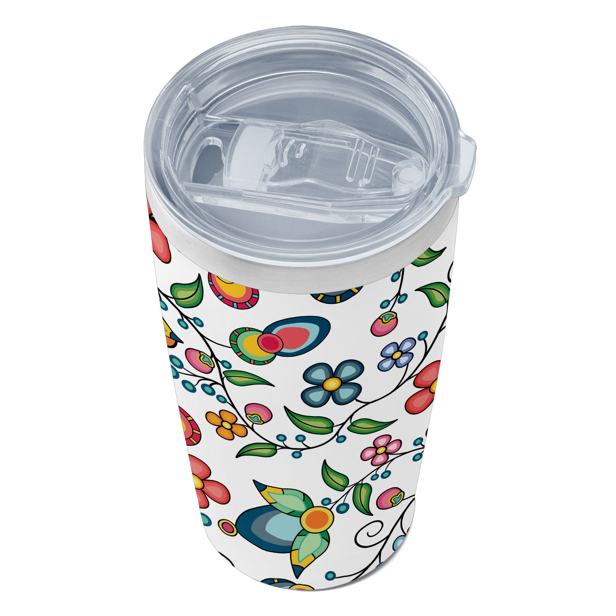 Floral Bounty White 15OZ Tumbler