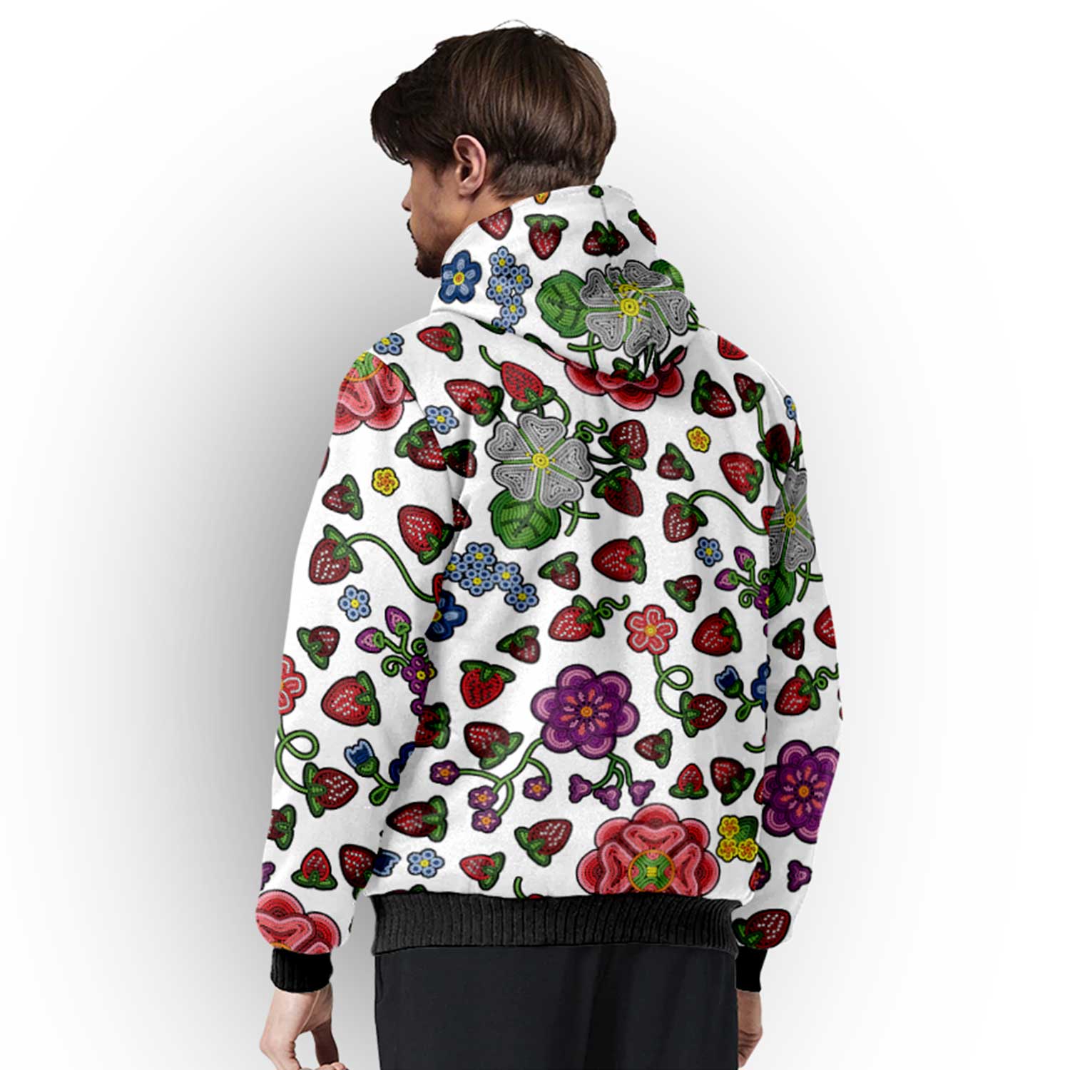 Berry Pop White Sherpa Hoodie