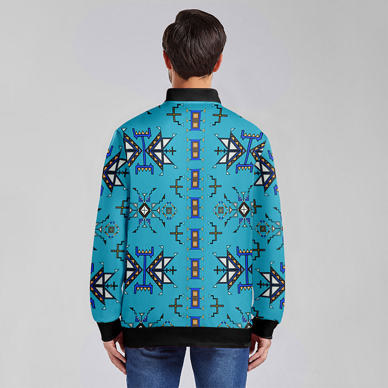 Eagle Strike Blue Youth Zippered Collared Lightweight Jacket