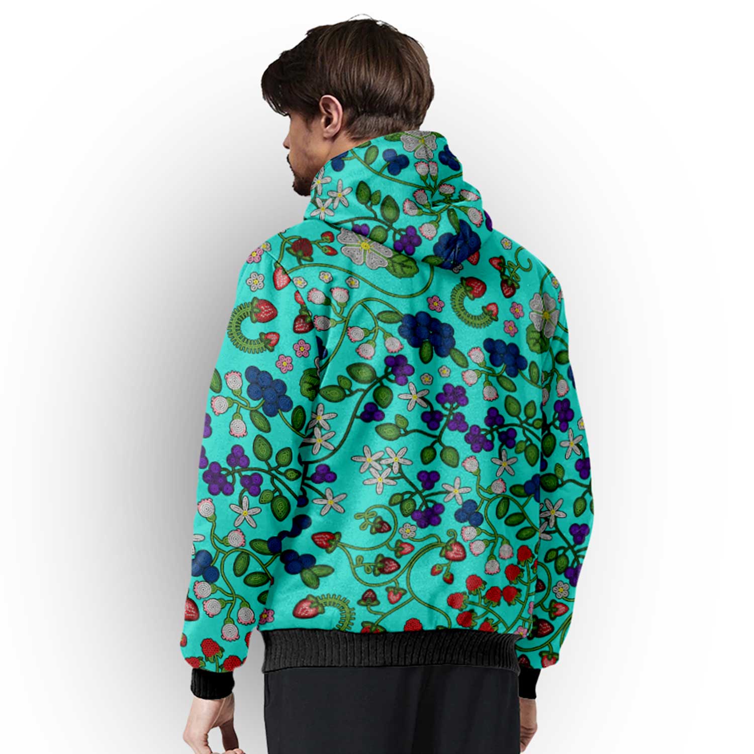 Grandmother Stories Turquoise Sherpa Hoodie