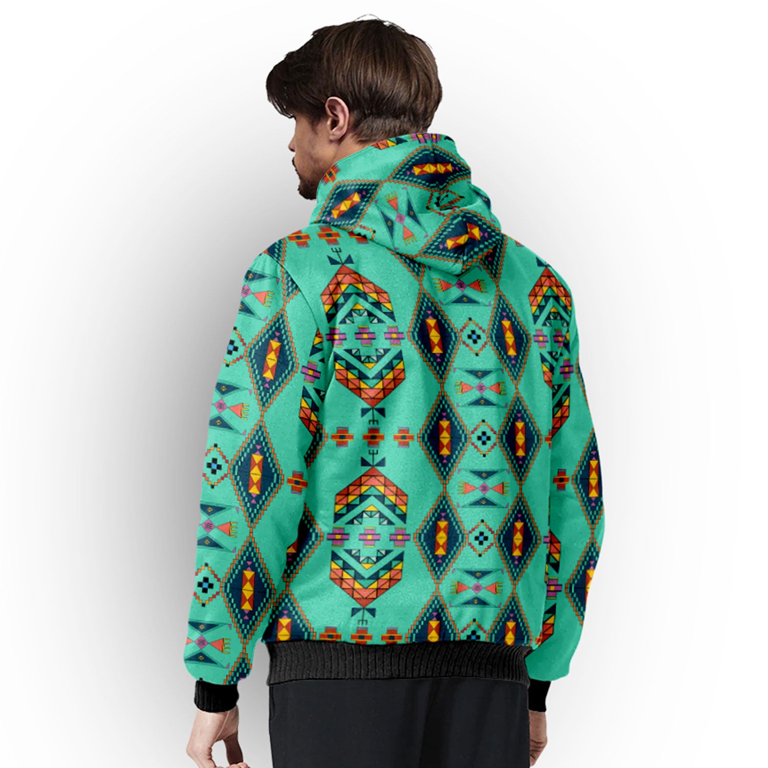 Travois Tipi Smoky Sky Sherpa Hoodie