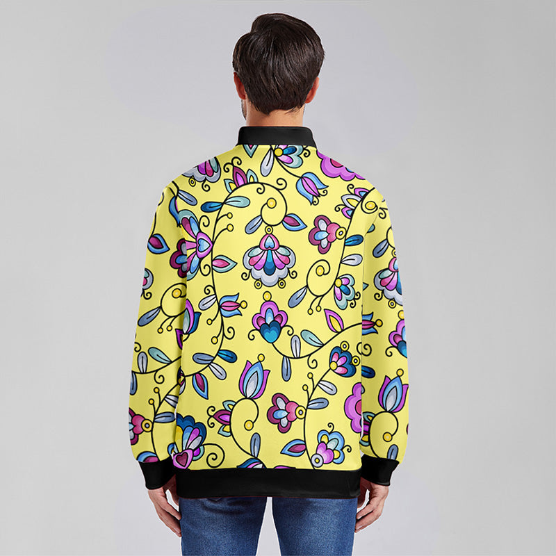 Autumn Bundle Blessing Yellow Zippered Collared Lightweight Jacket