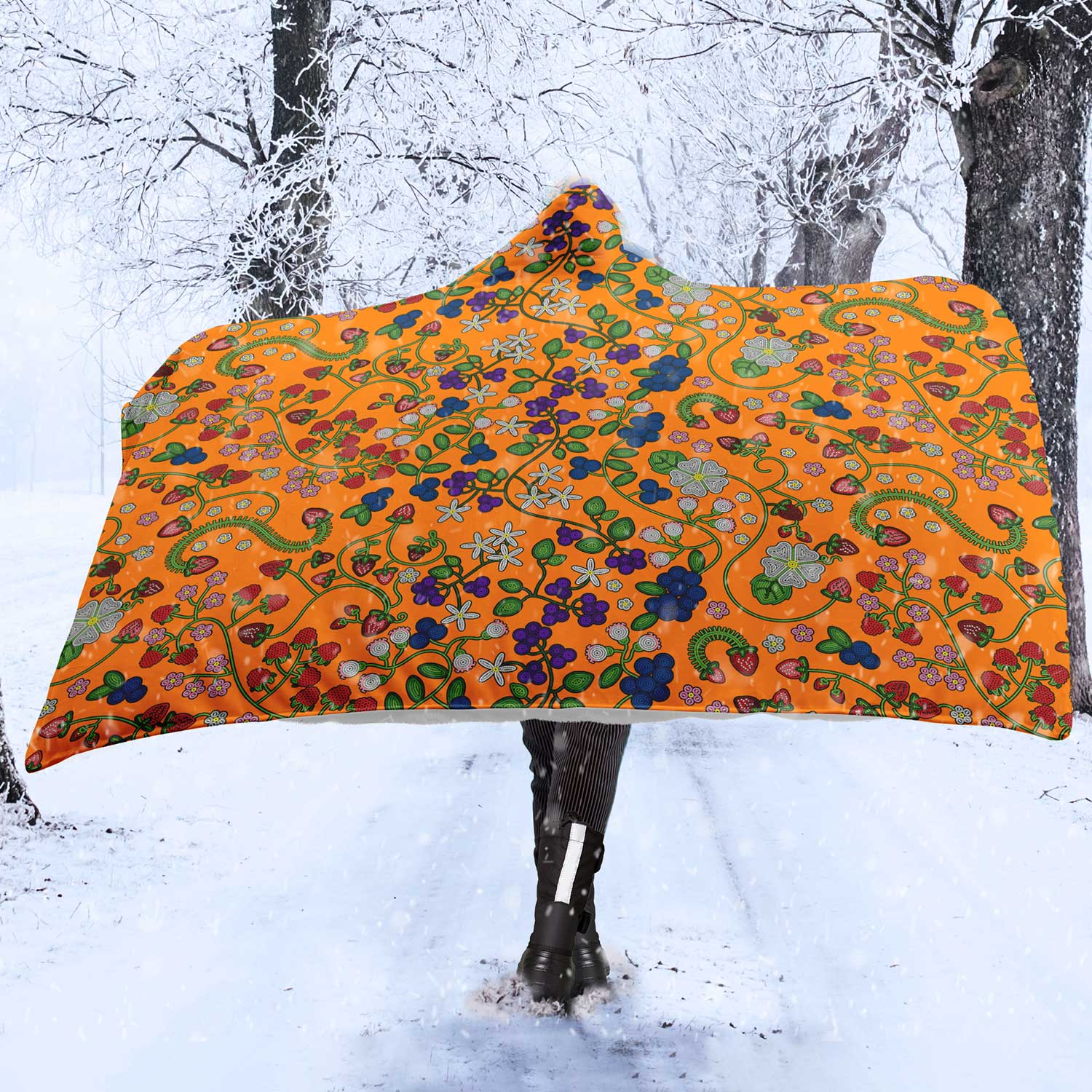 Grandmother's Stories Carrot Hooded Blanket