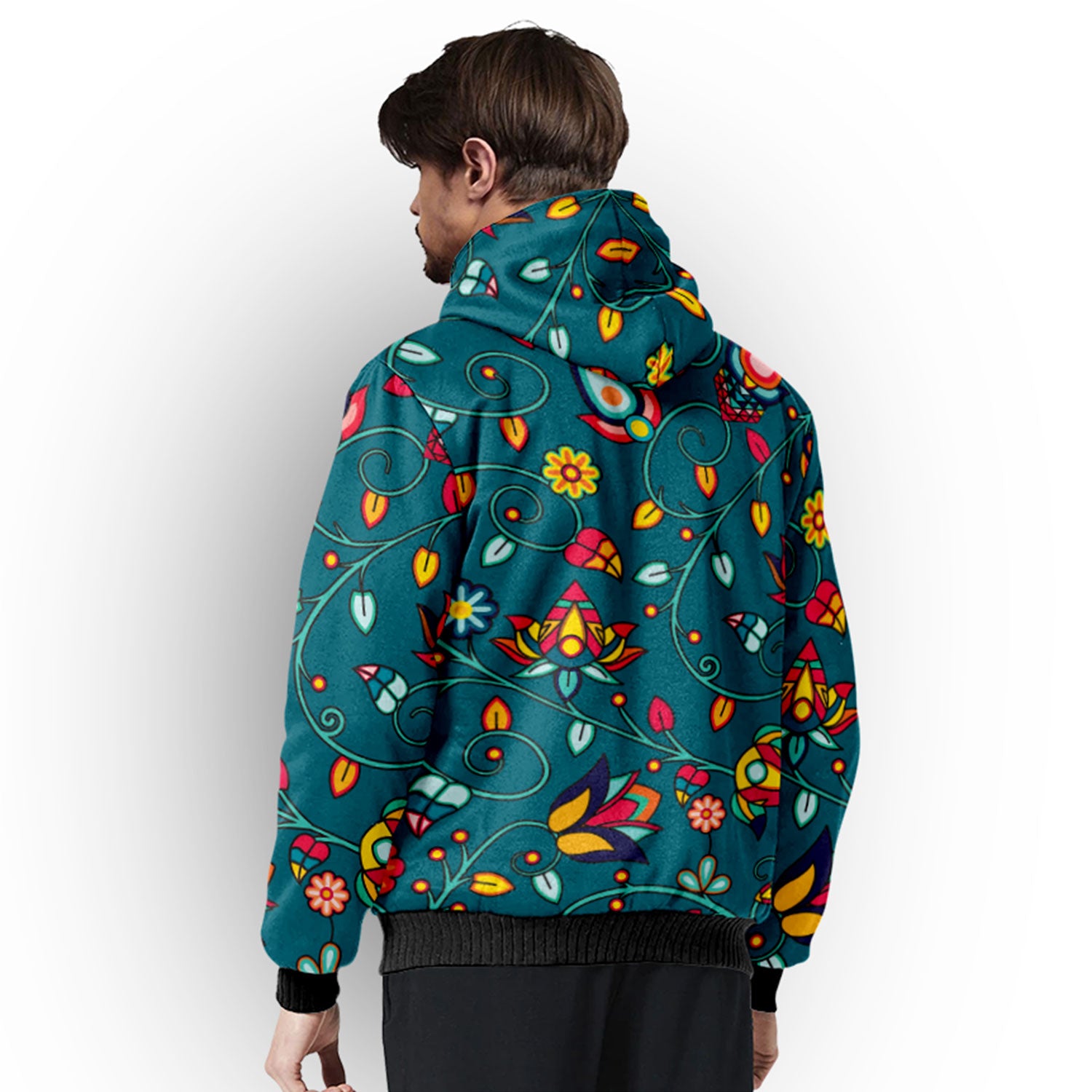 Thorny Path Teal Sherpa Hoodie