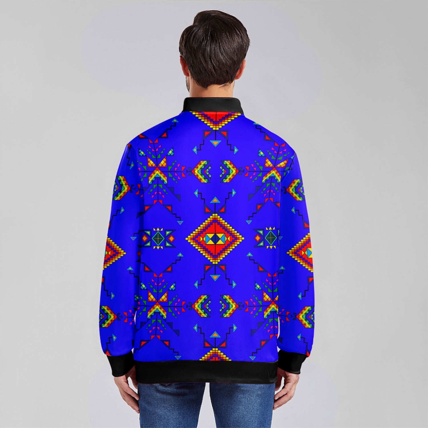 Buffalo Jump Blue Zippered Collared Lightweight Jacket