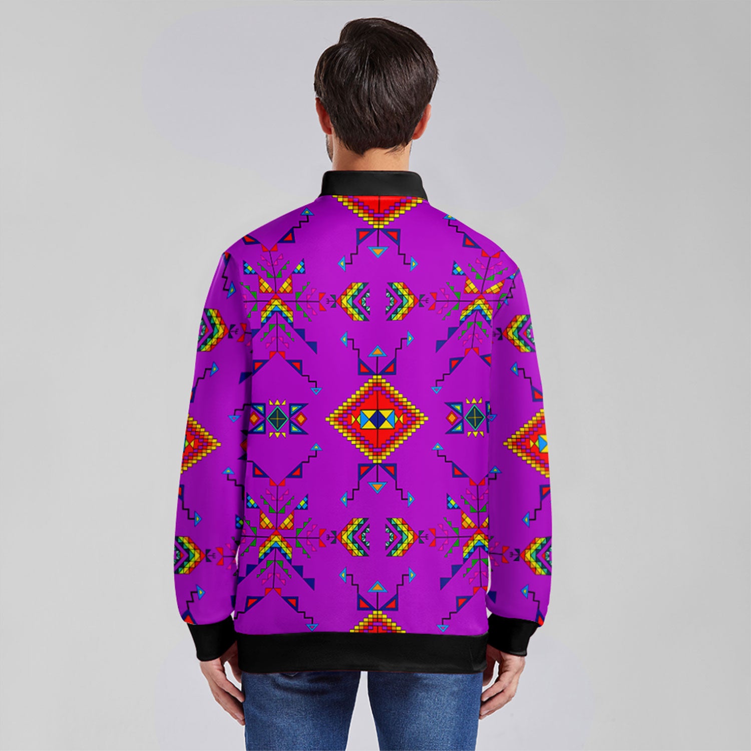 Buffalo Jump Purple Zippered Collared Lightweight Jacket