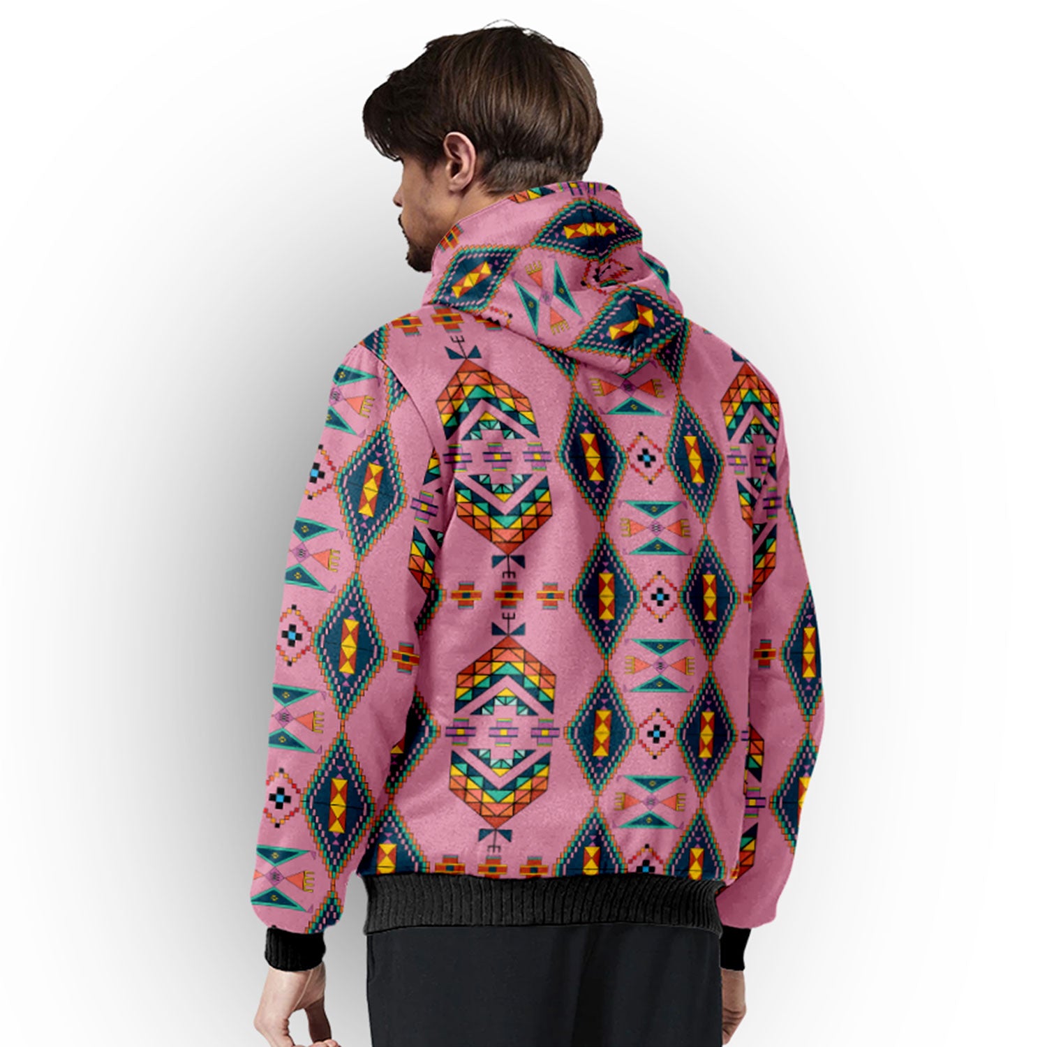 Travois Tipi Dusky Sunset Sherpa Hoodie