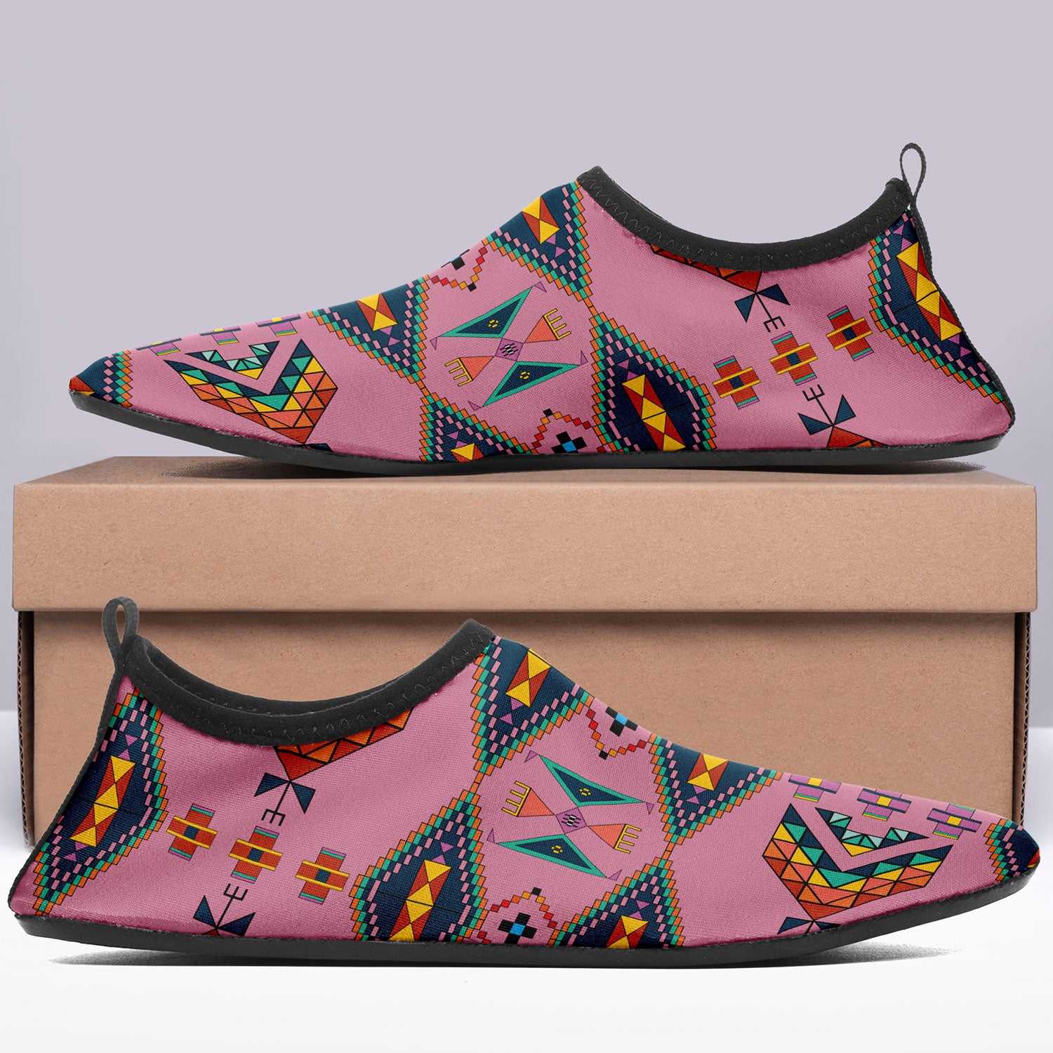 Travois Tipi Dusky Sunset Kid's Sockamoccs Slip On Shoes