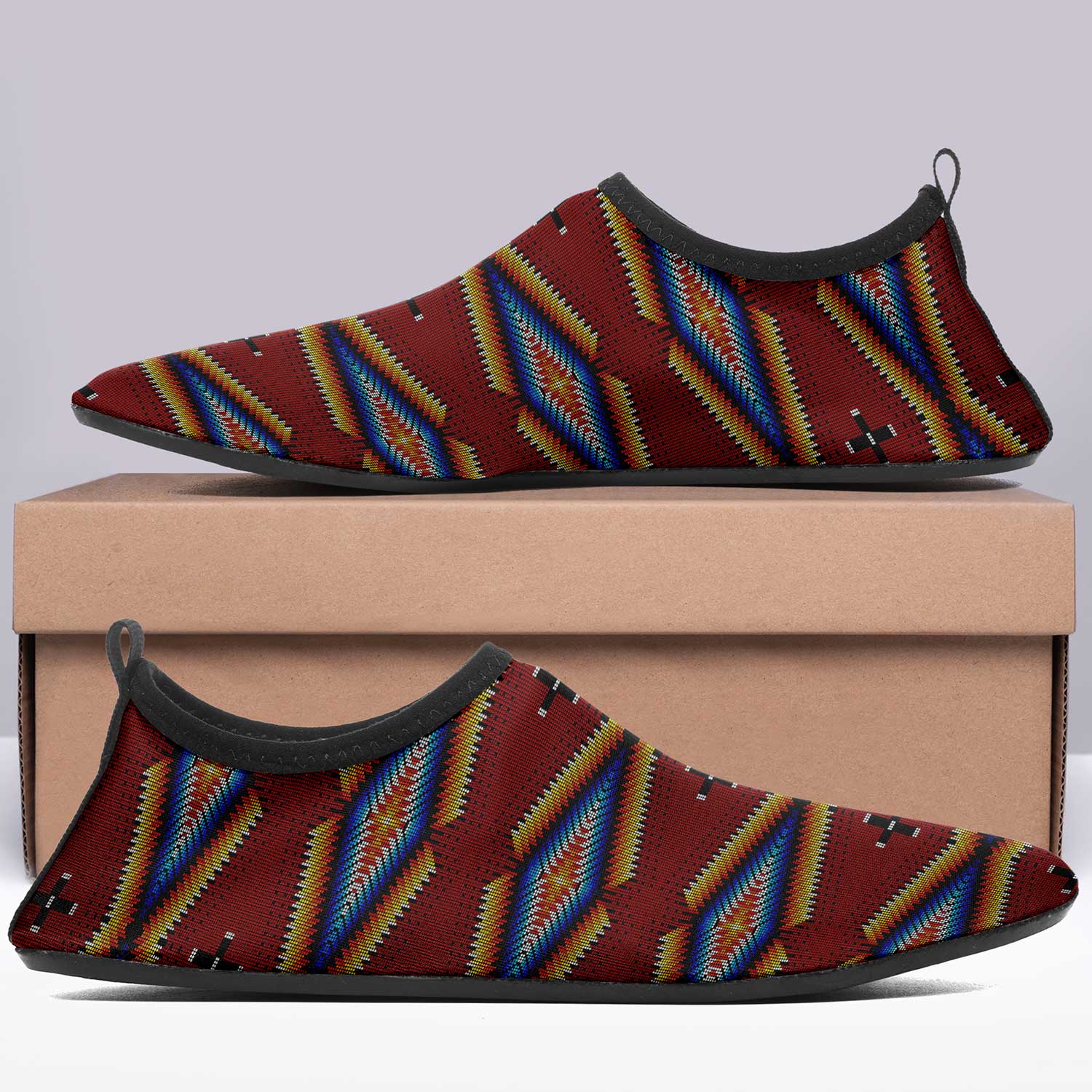 Diamond in the Bluff Red Kid's Sockamoccs Slip On Shoes