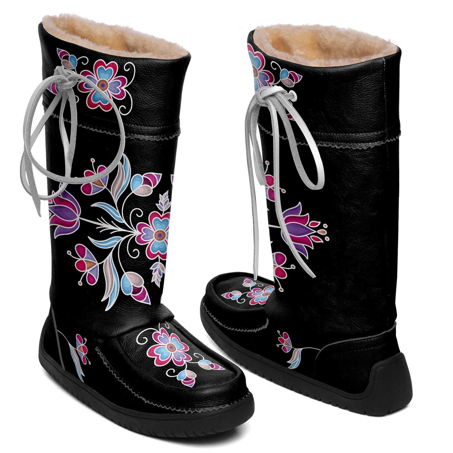 Snowdrop Serenade Black Real Leather MocLux