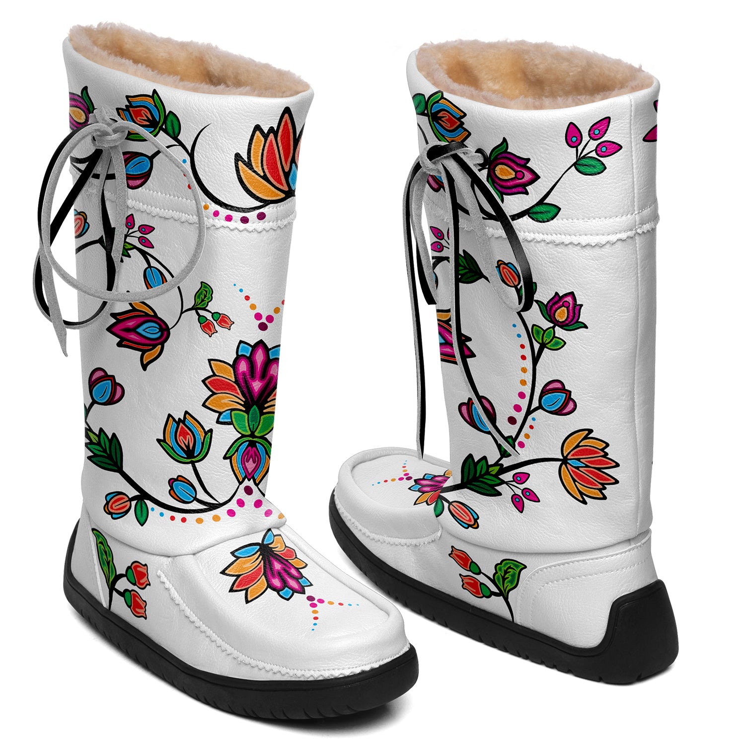 Waterbird Wildflowers Real Leather MocLux