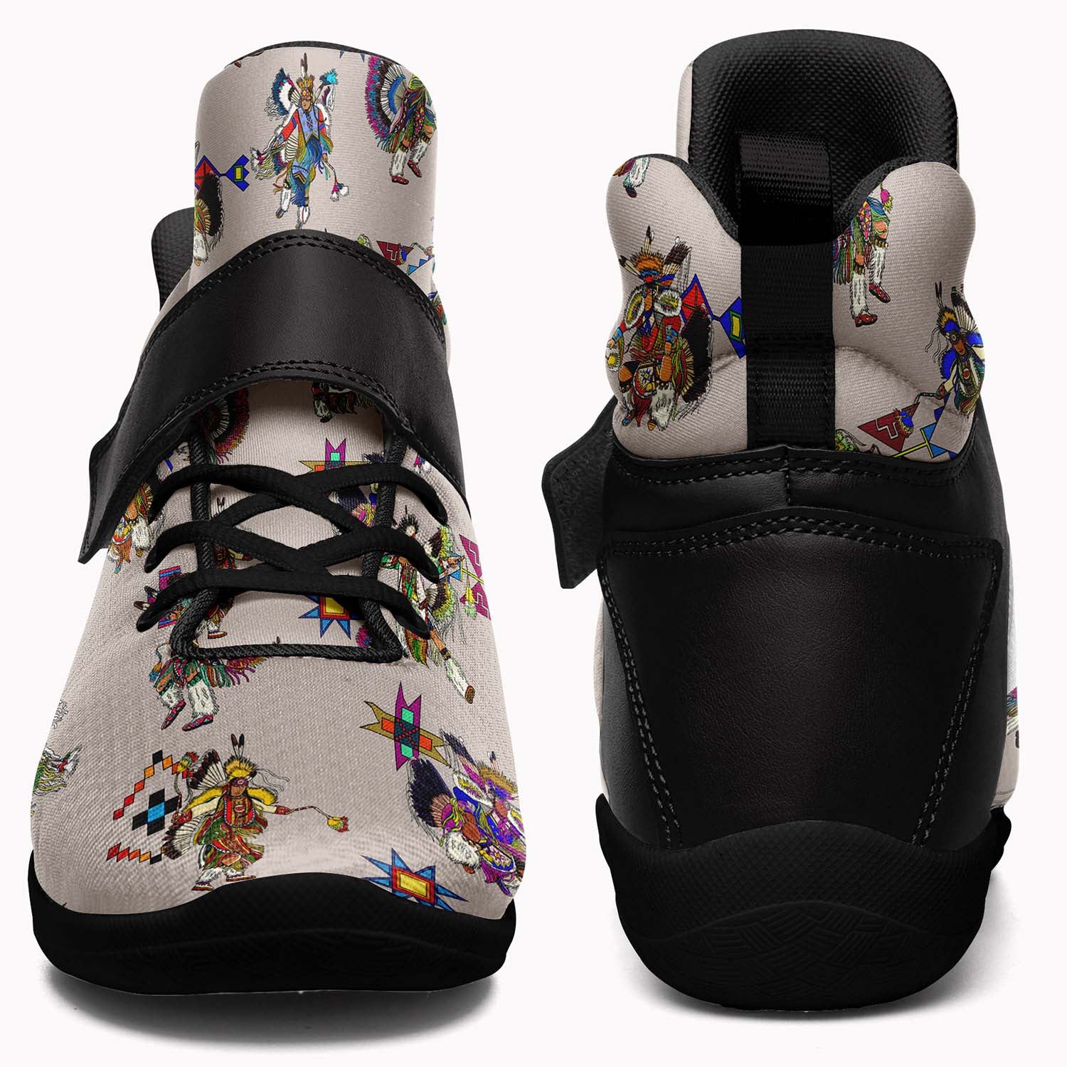Men's Fancy Dancers Muslin Ipottaa Basketball / Sport High Top Shoes - Black Sole