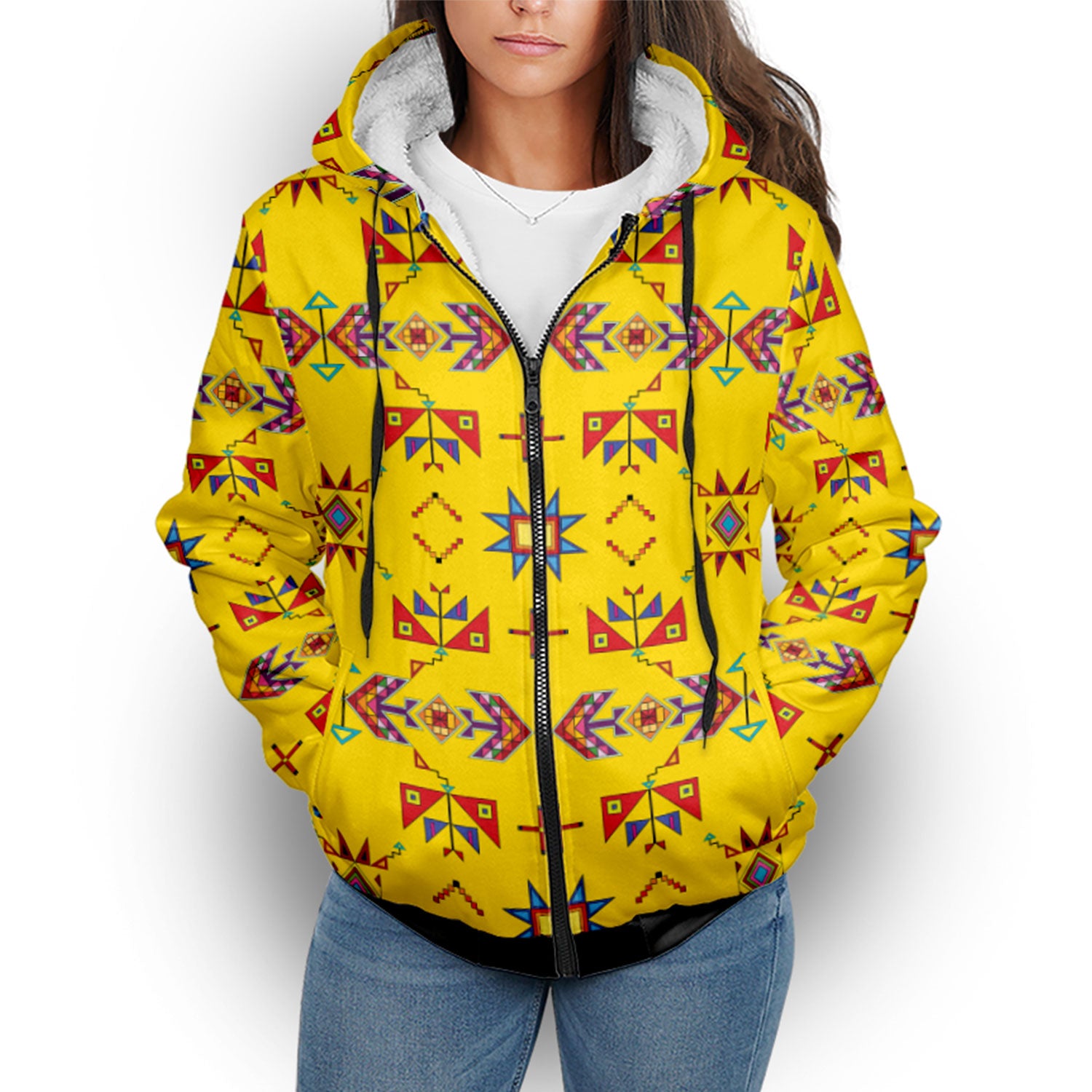 Scattered Generations Maize Sherpa Hoodie