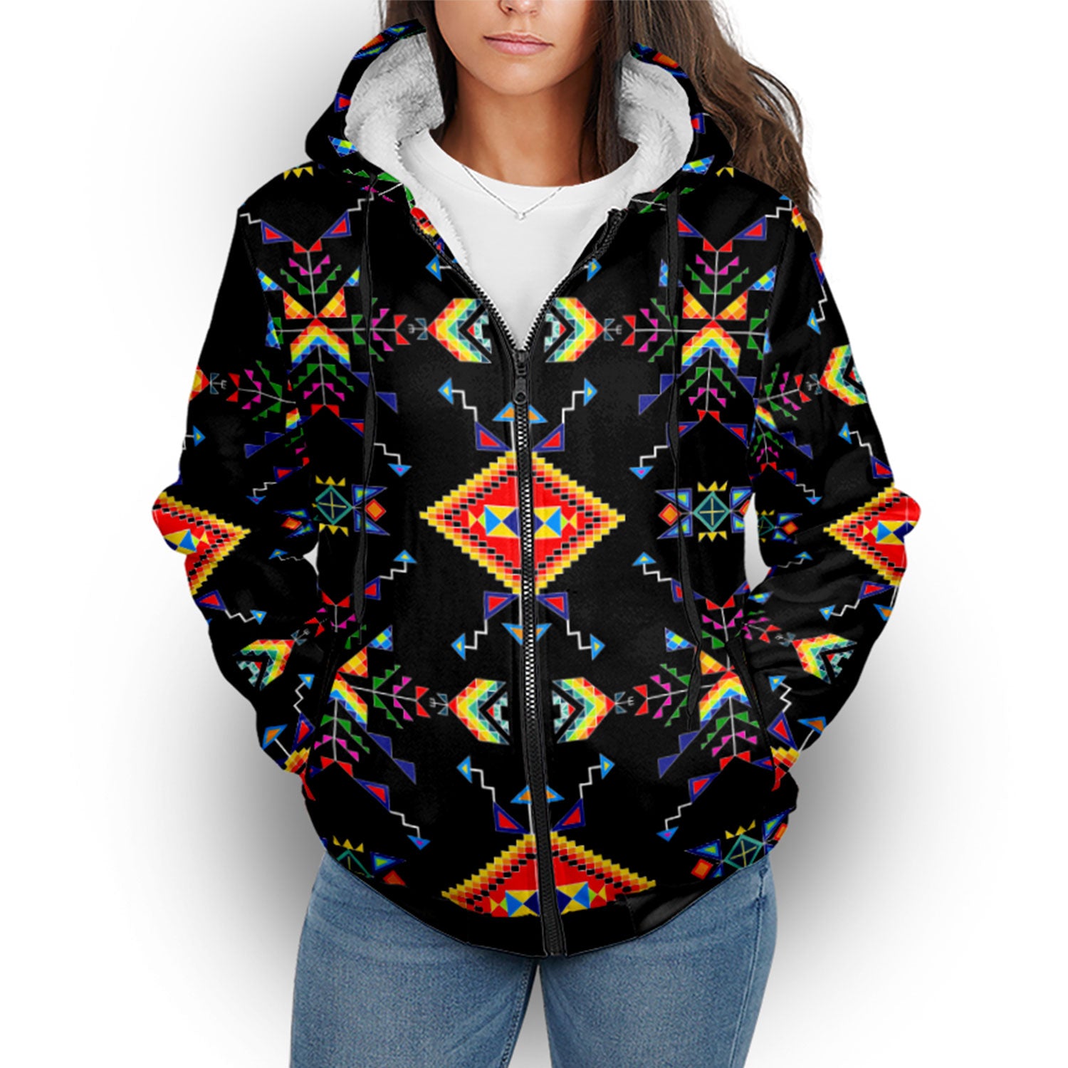 Buffalo Jump Black Sherpa Hoodie