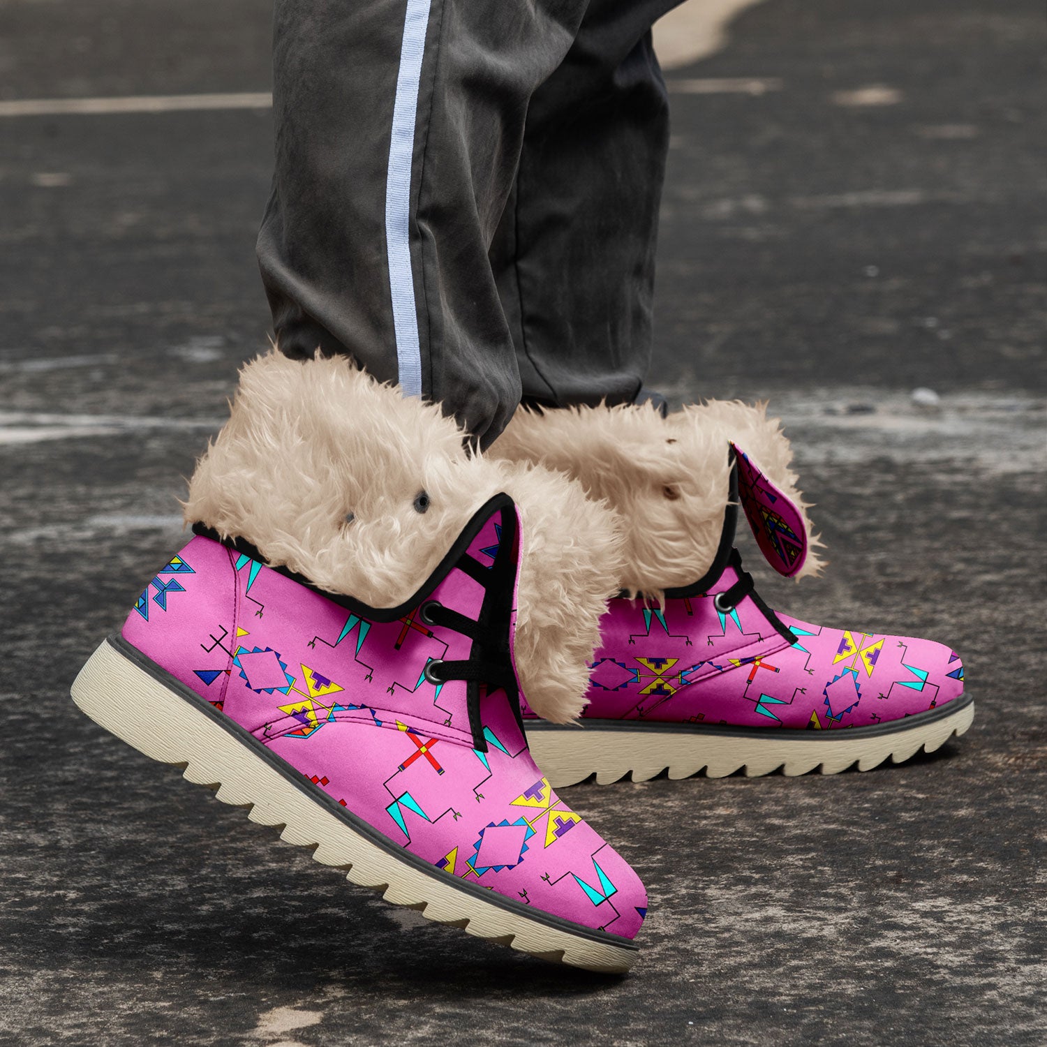 Rainy Chief Rainbow Blush Polar Winter Boots