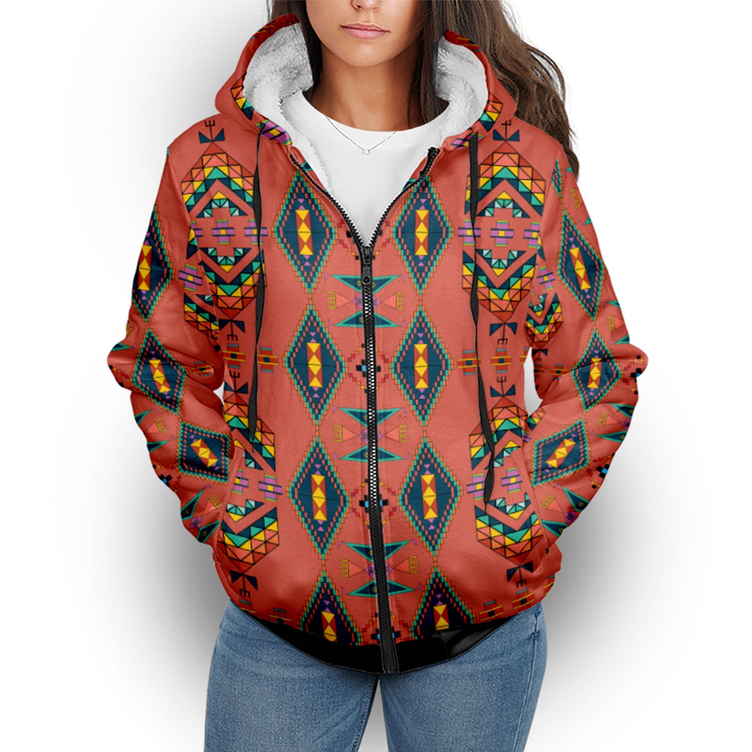 Travois Tipi Canyon Earth Sherpa Hoodie