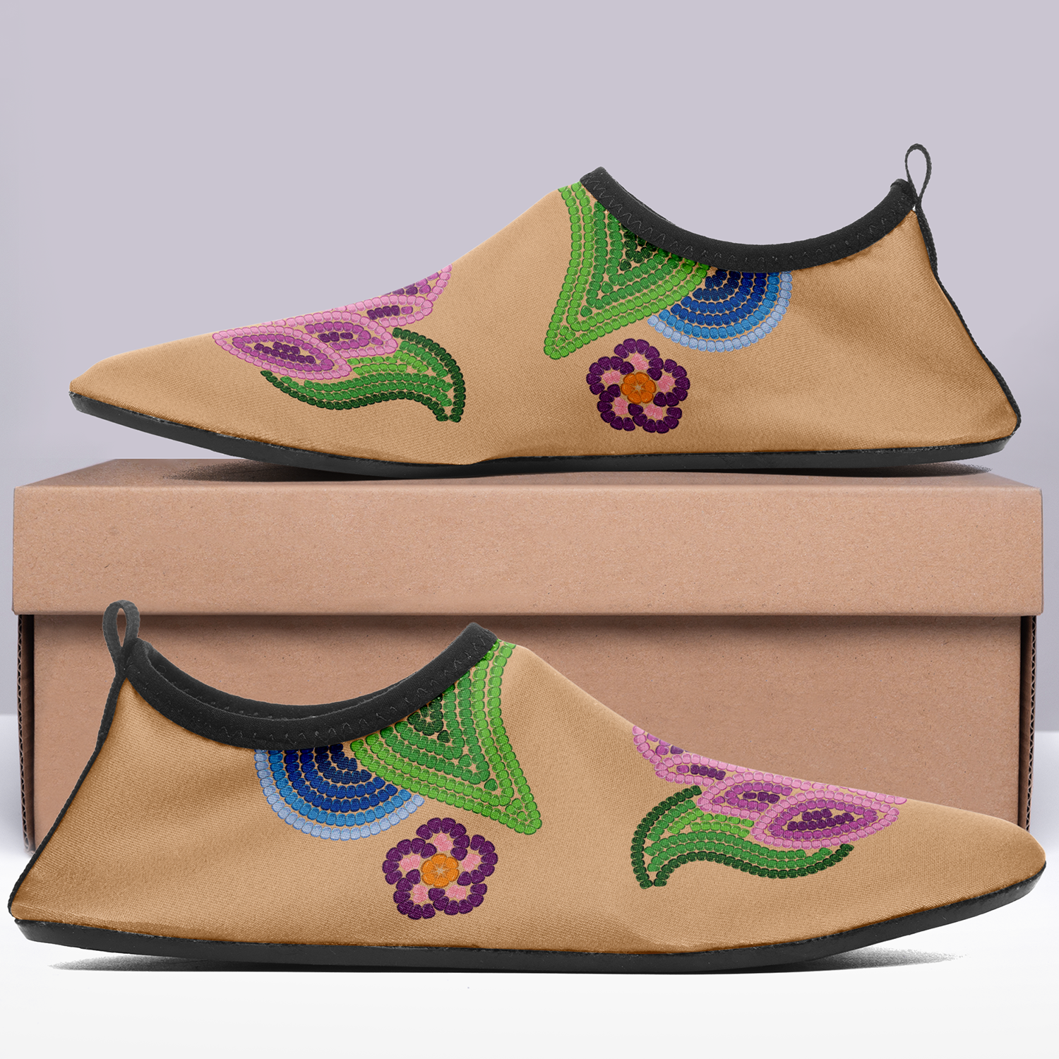 Petal Perfection 2 Kid's Sockamoccs Slip On Shoes